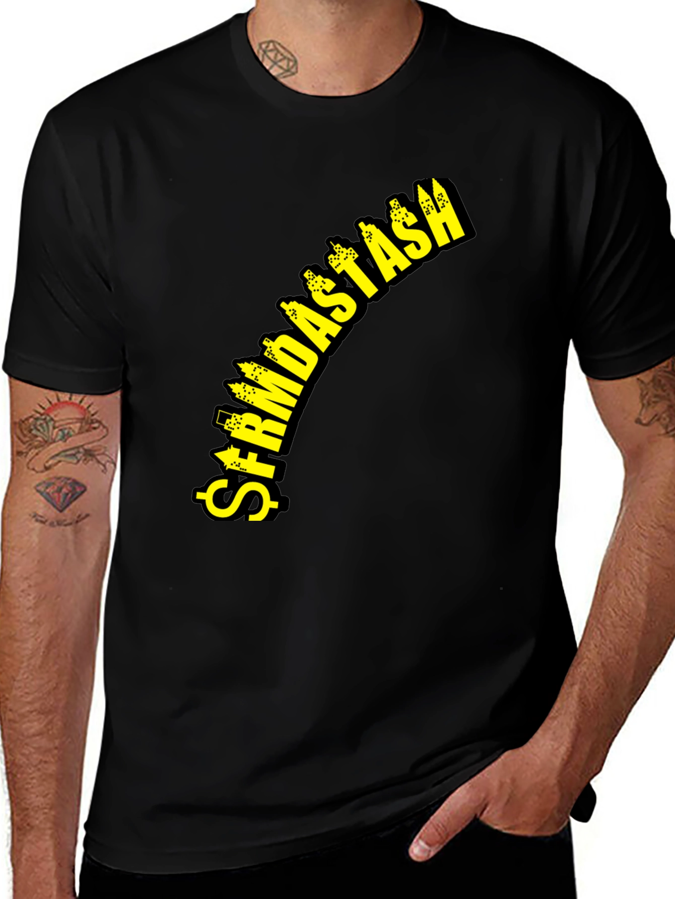 $FRMDA$TA$H Black Graphic Tee - Money Moves T-Shirt