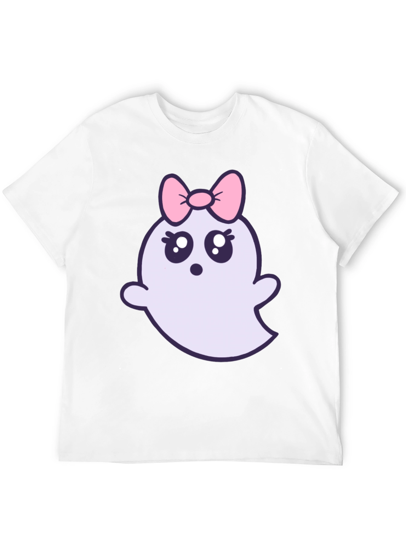 Cute Ghost with Bow T-Shirt - Halloween Apparel
