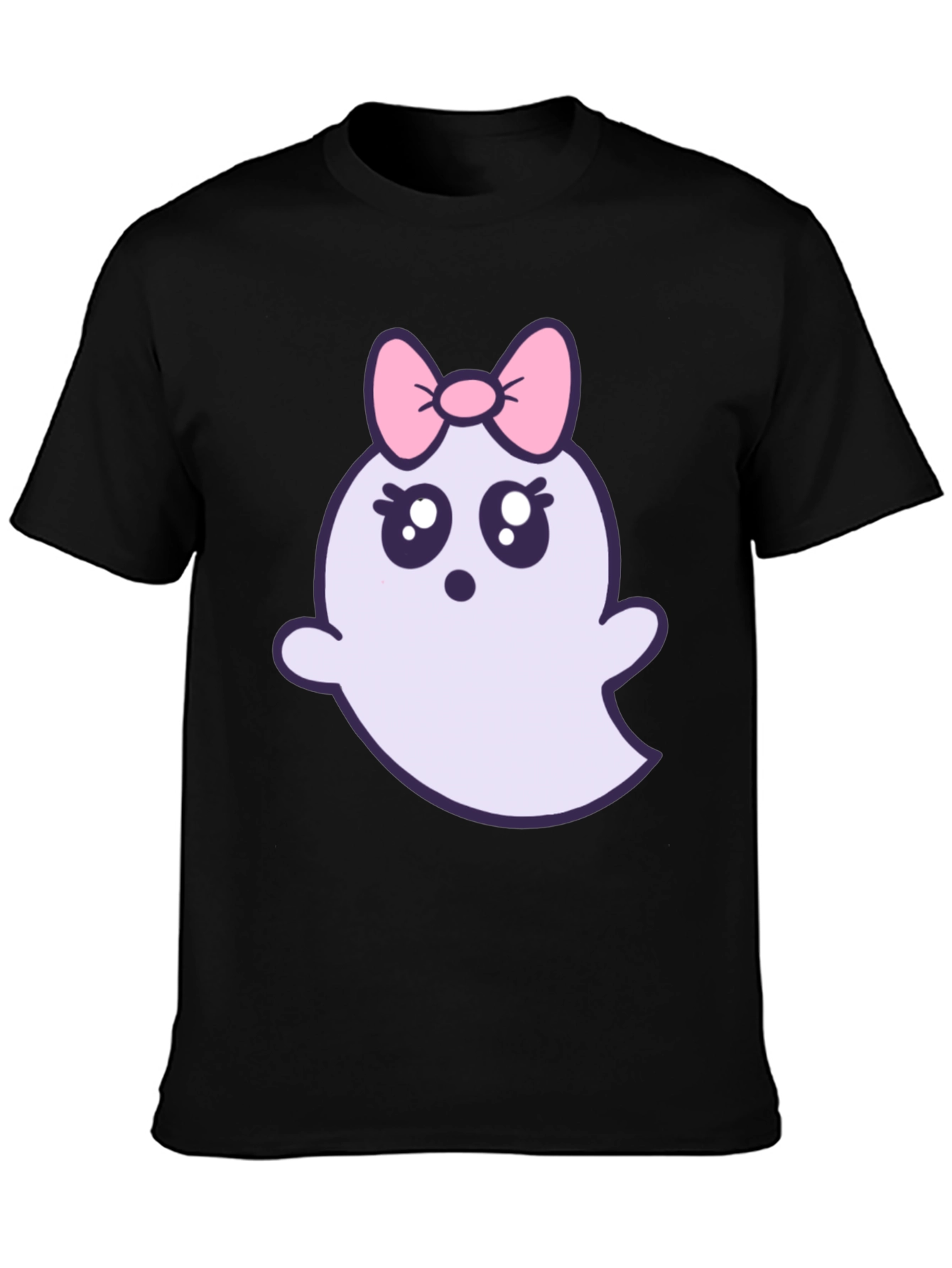 Cute Ghost with Bow T-Shirt - Halloween Apparel