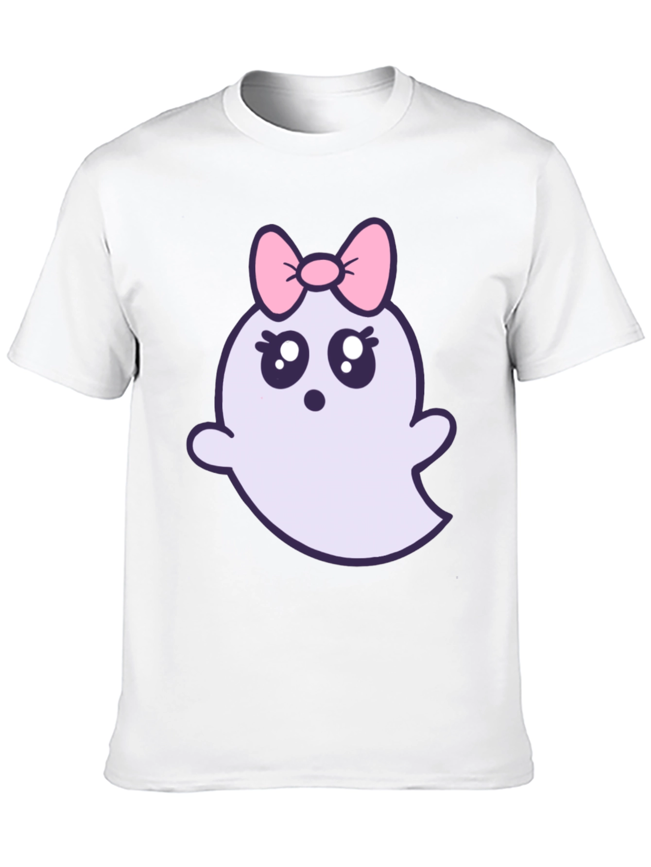 Cute Ghost with Bow T-Shirt - Halloween Apparel