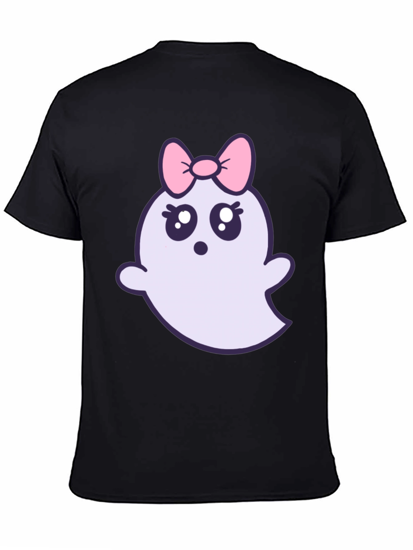 Cute Ghost with Bow T-Shirt - Halloween Apparel