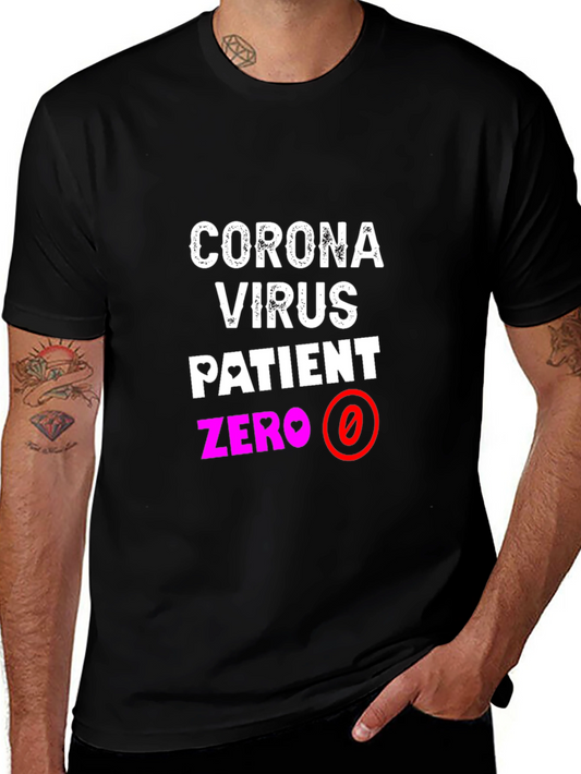 Novelty Corona Virus Patient Zero Graphic T-Shirt