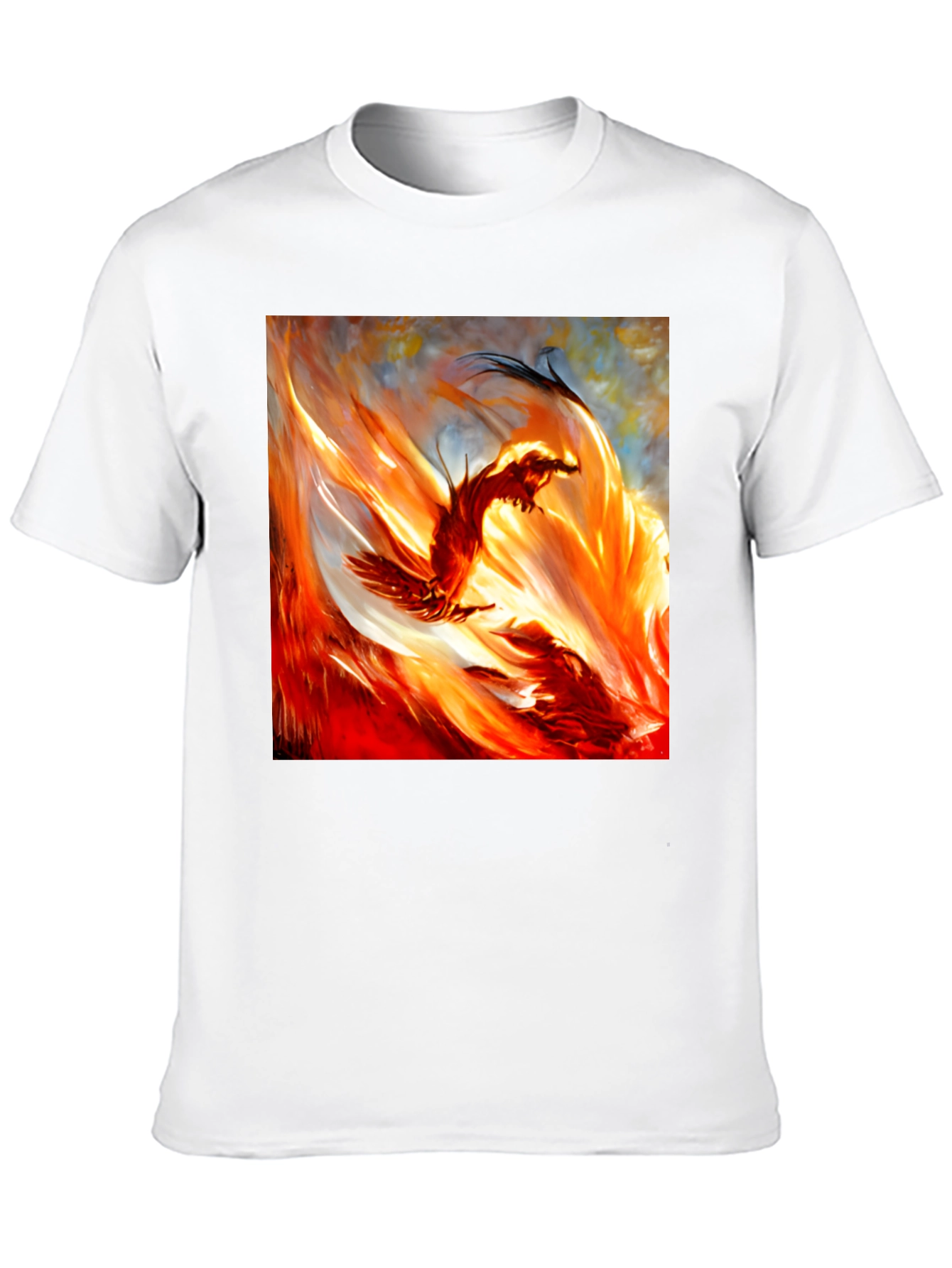 Fiery Phoenix Graphic T-Shirt - Bold and Unique Design