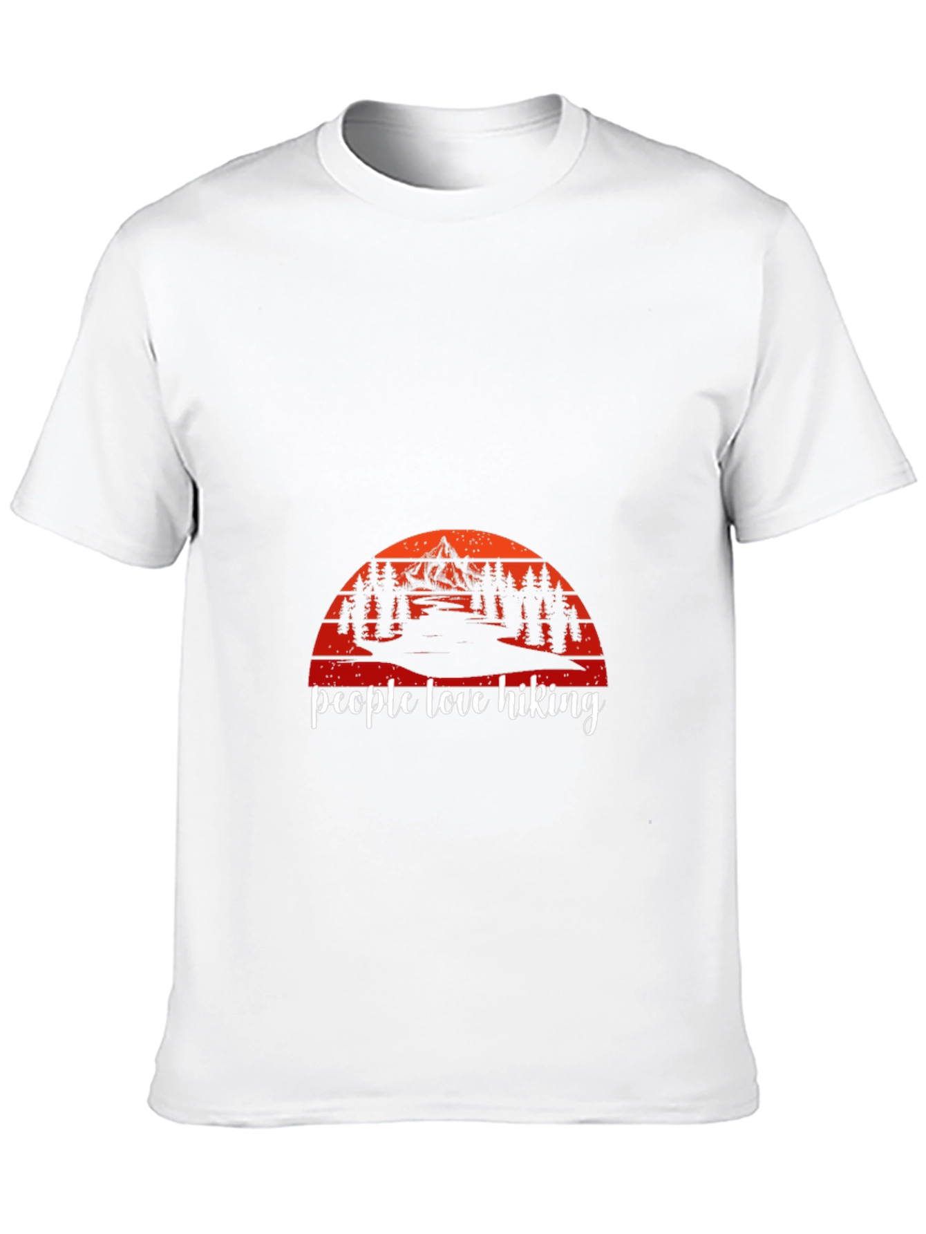 People Love Hiking Graphic Tee - Mountain Sunset