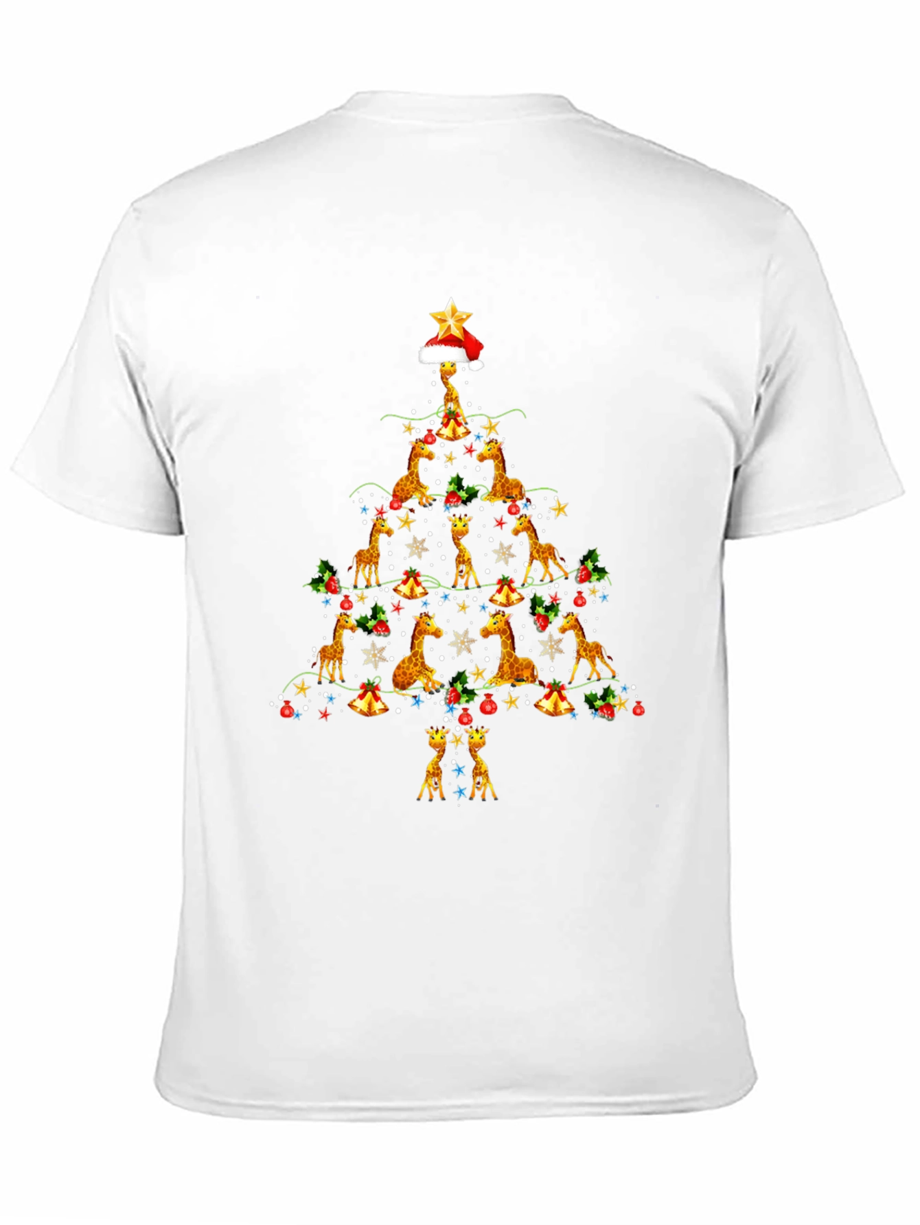 Giraffe Christmas Tree Graphic Tee