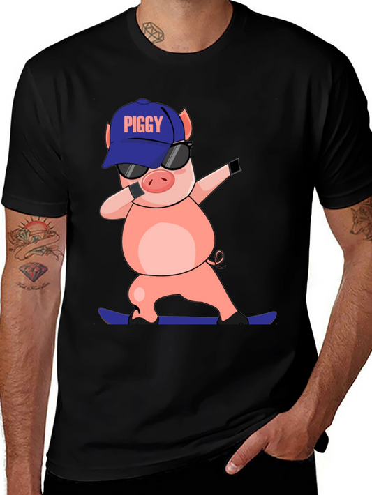 Dabbing Piggy T-Shirt - Cool Cartoon Tee