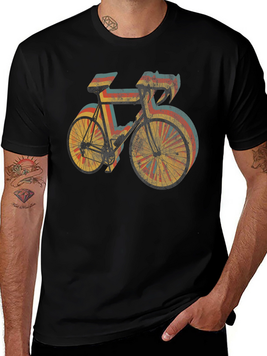 Retro Style Cycling T-Shirt - Black