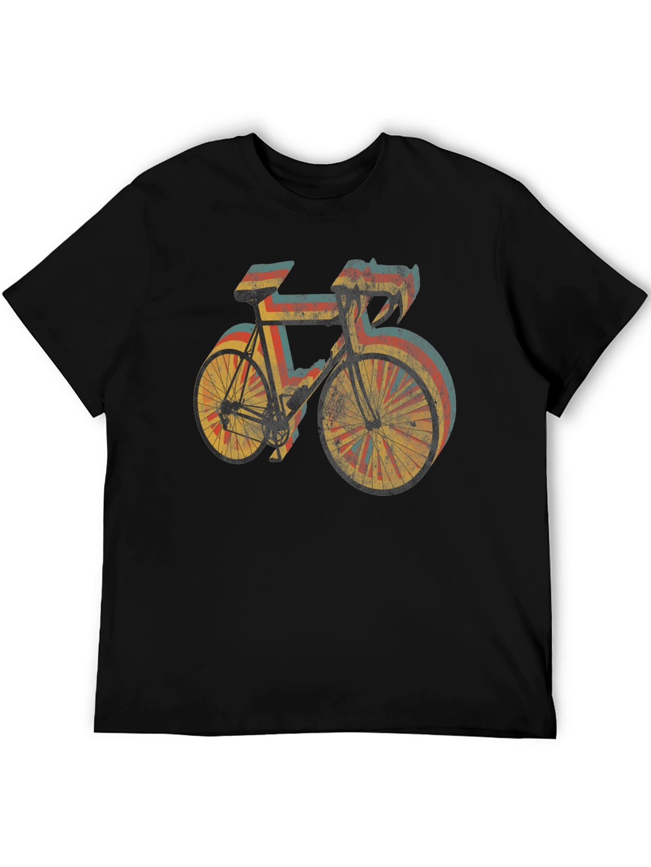 Retro Style Cycling T-Shirt - Black