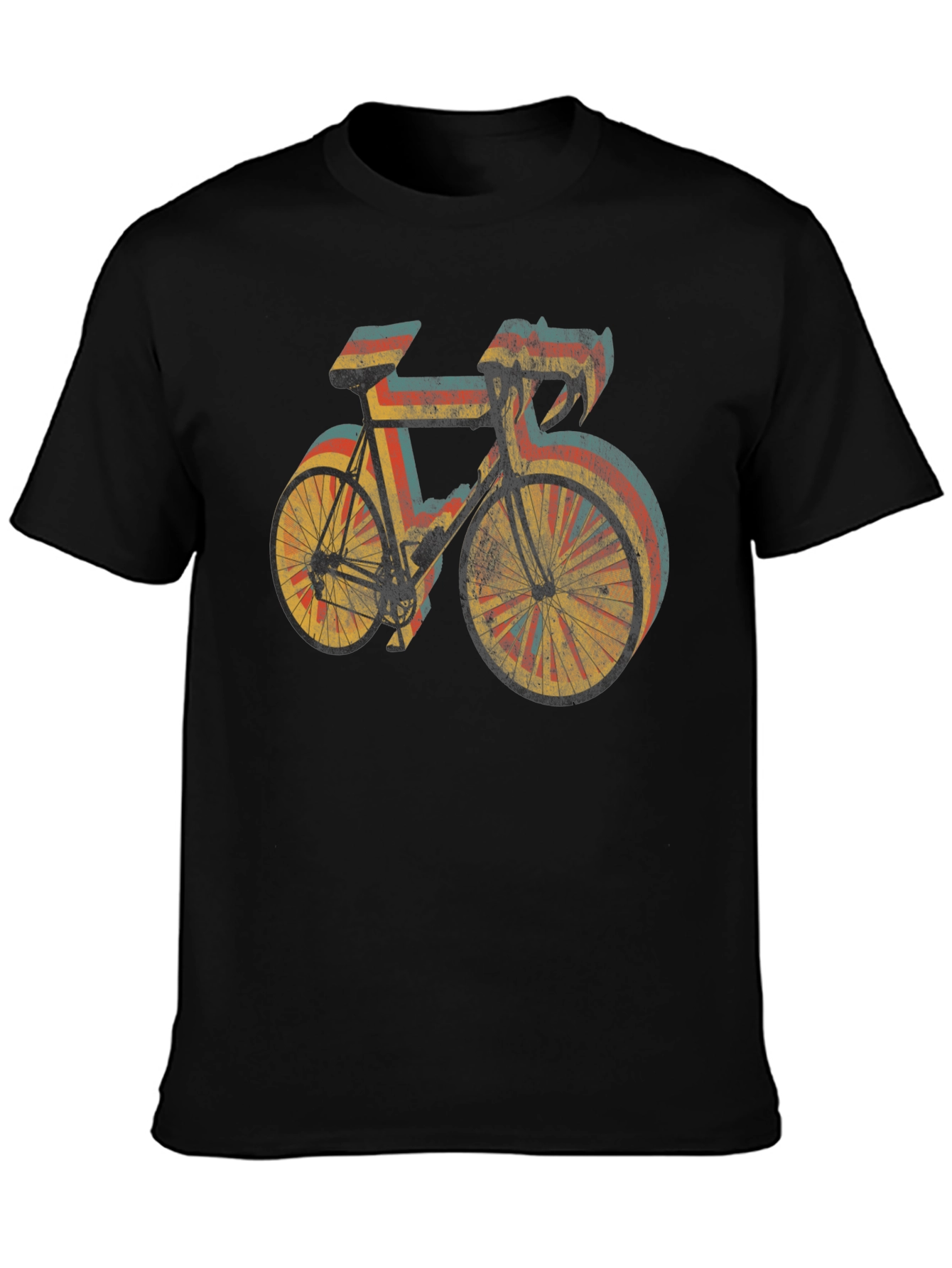 Retro Style Cycling T-Shirt - Black