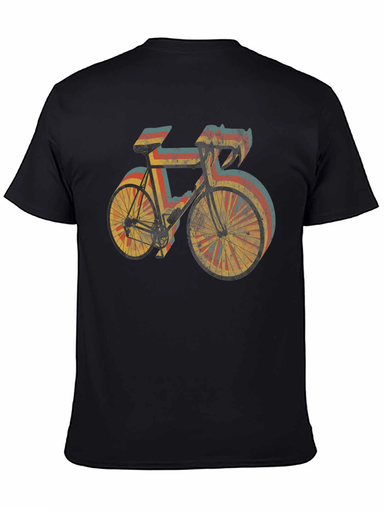 Retro Style Cycling T-Shirt - Black