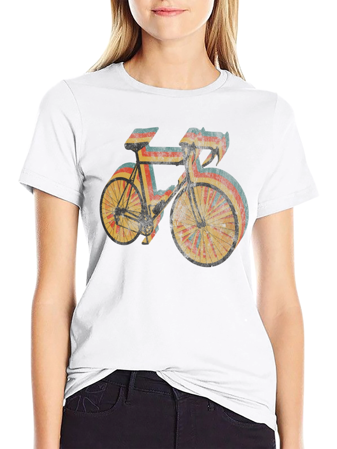 Retro Style Cycling T-Shirt - Black