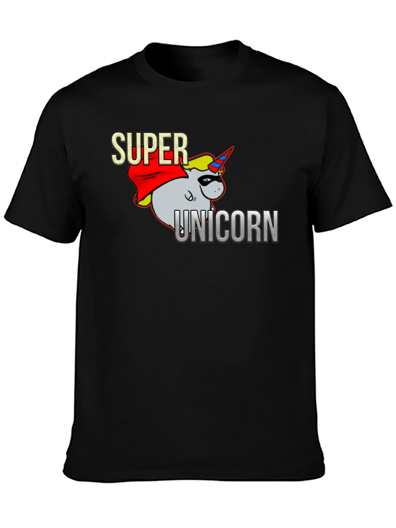 Super Unicorn Black T-Shirt