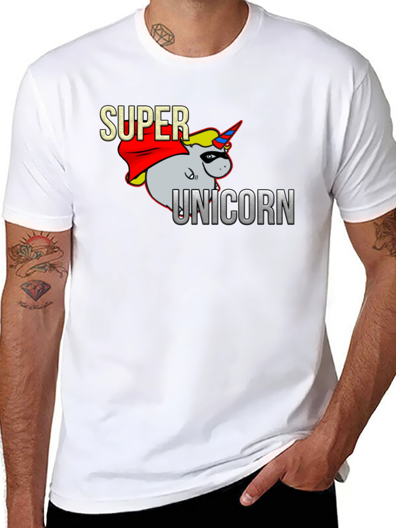 Super Unicorn Black T-Shirt