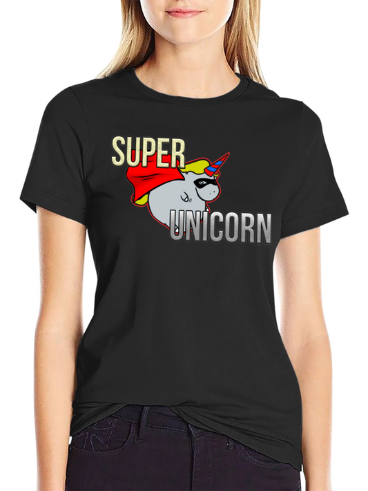 Super Unicorn Black T-Shirt