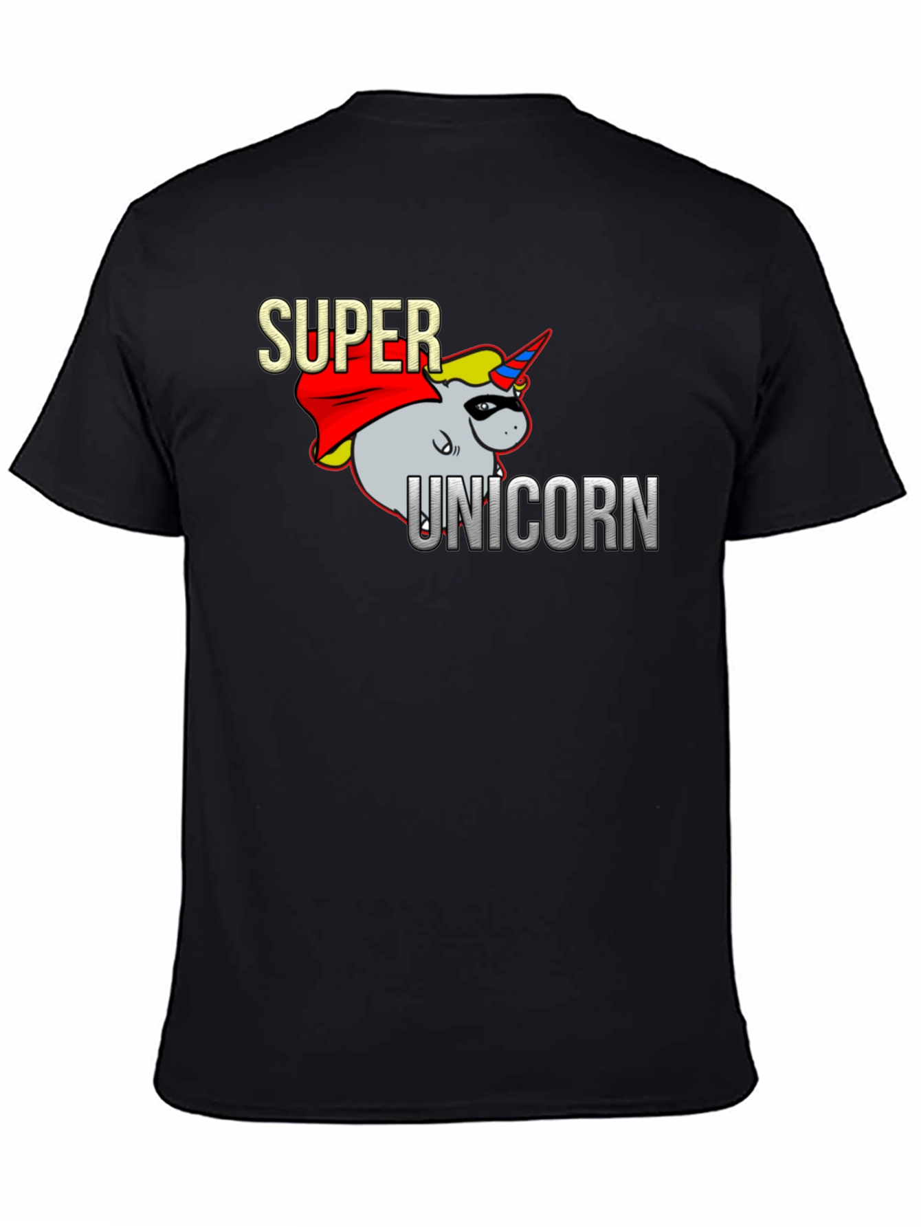 Super Unicorn Black T-Shirt