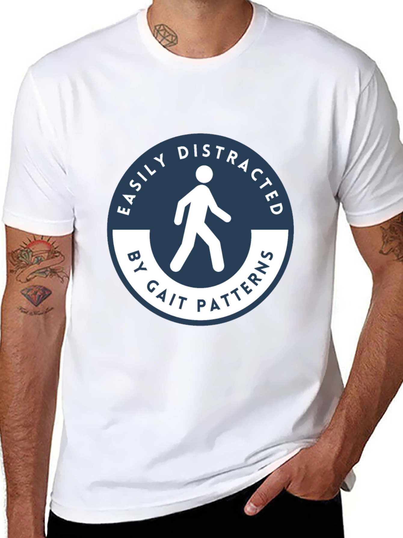 Easily Distracted Gait Patterns Black T-Shirt