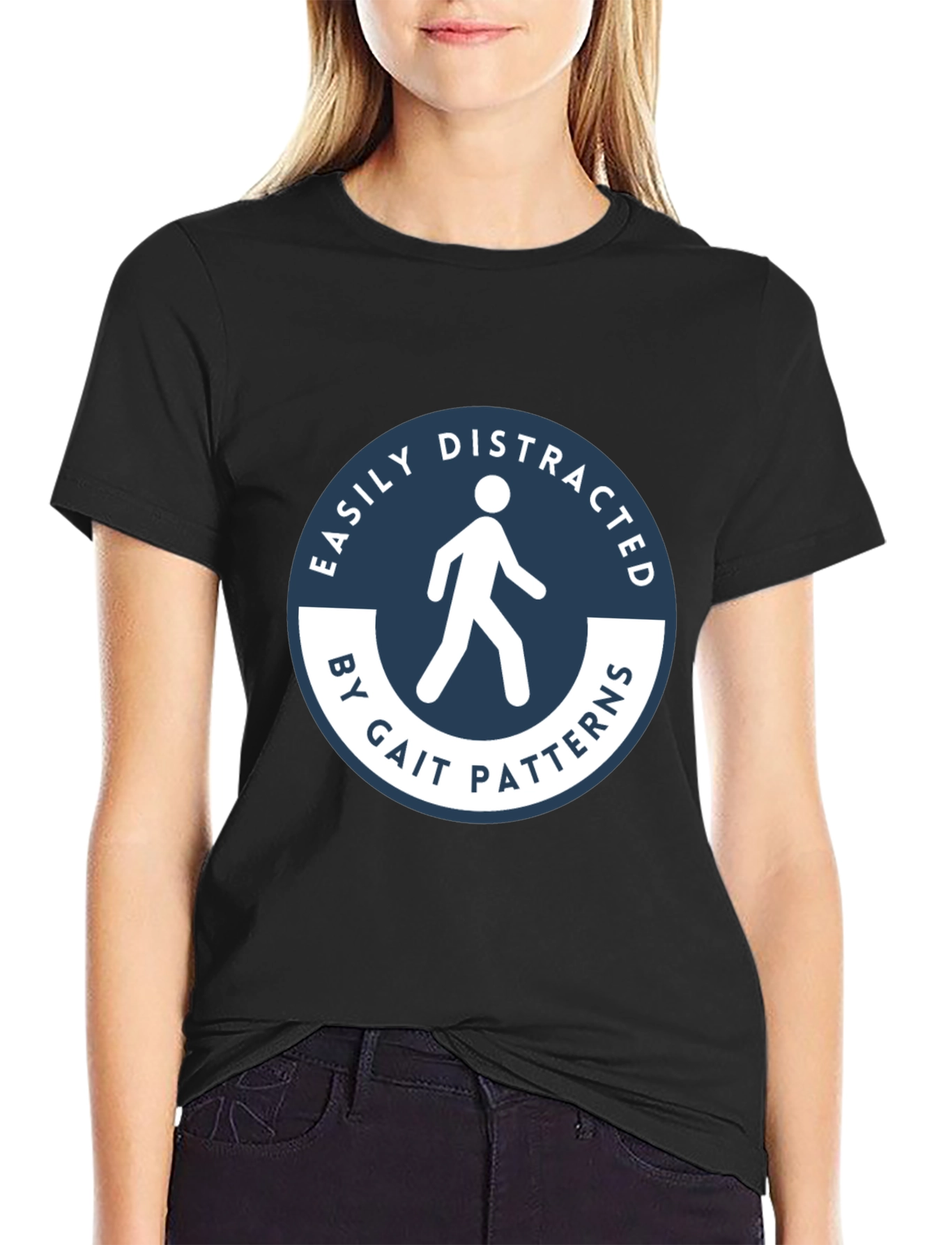 Easily Distracted Gait Patterns Black T-Shirt