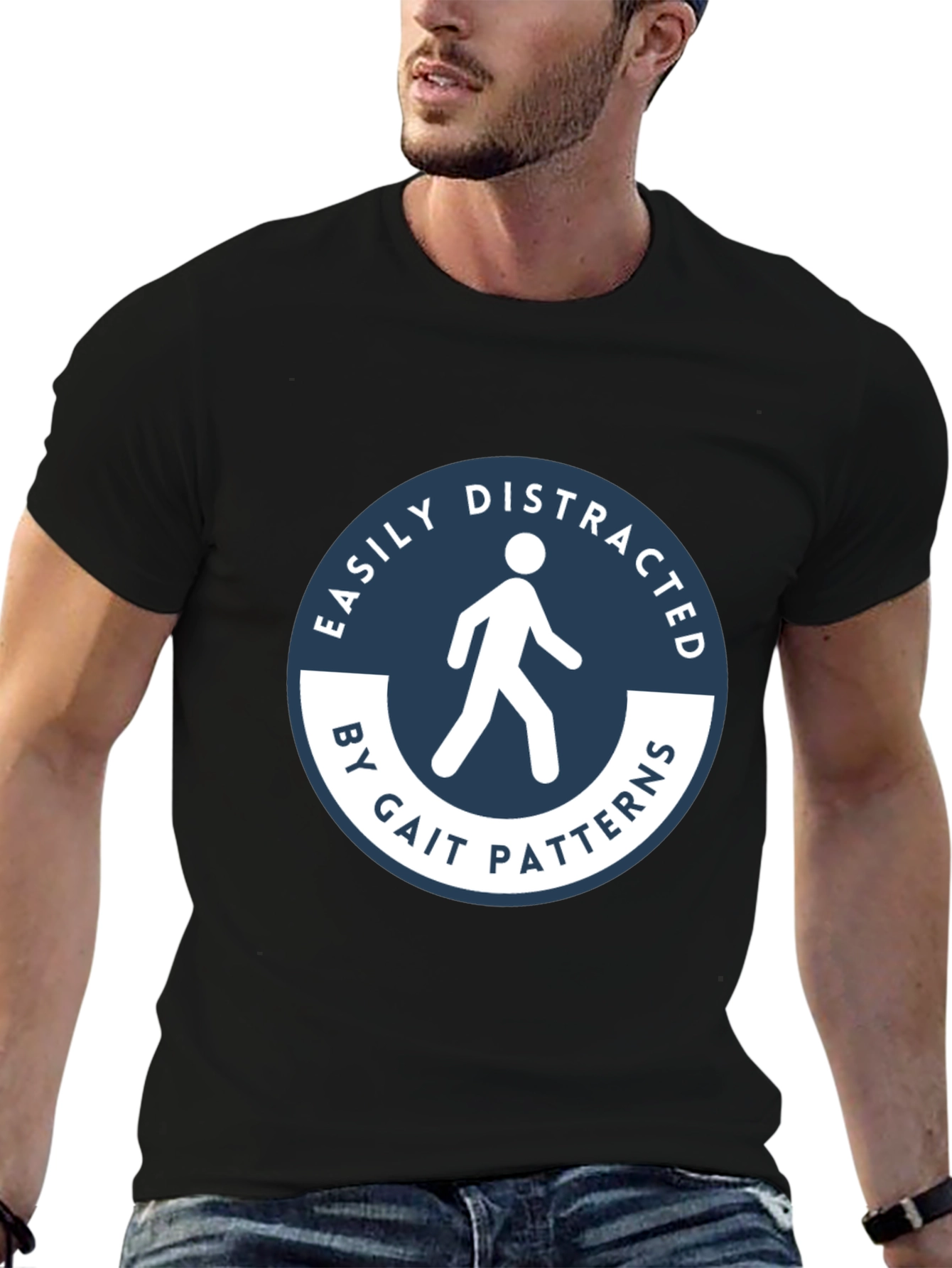 Easily Distracted Gait Patterns Black T-Shirt