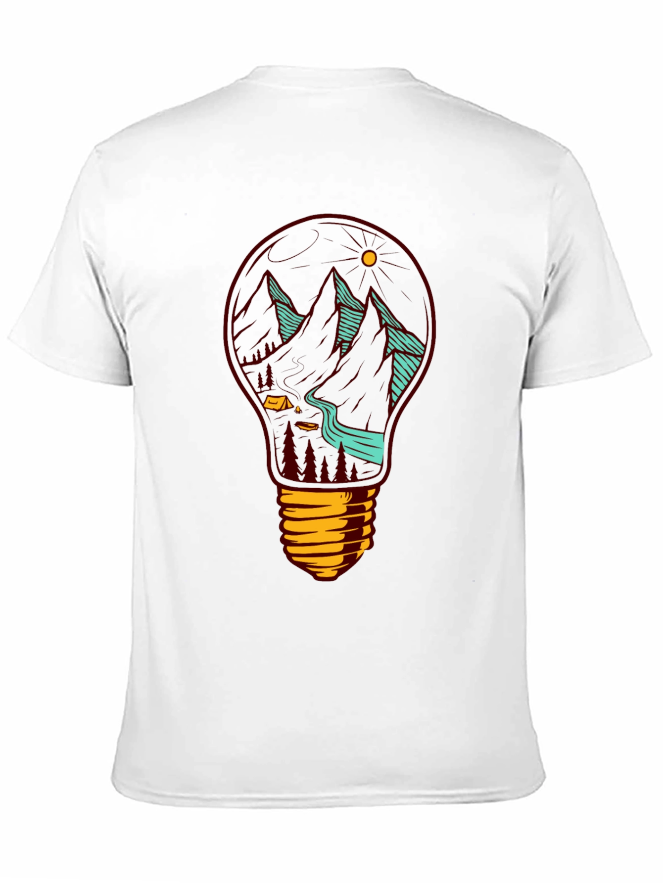Mountainscape Lightbulb Graphic Tee