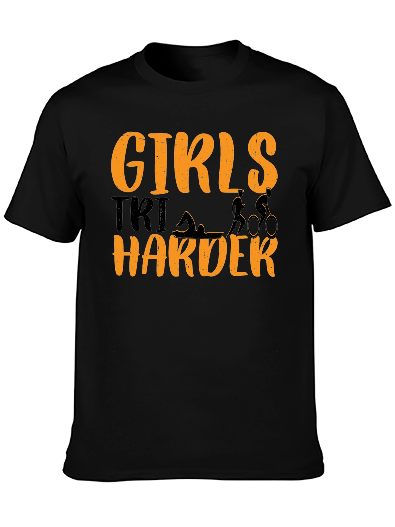 Girls Tri Harder T-Shirt Triathlon Tee
