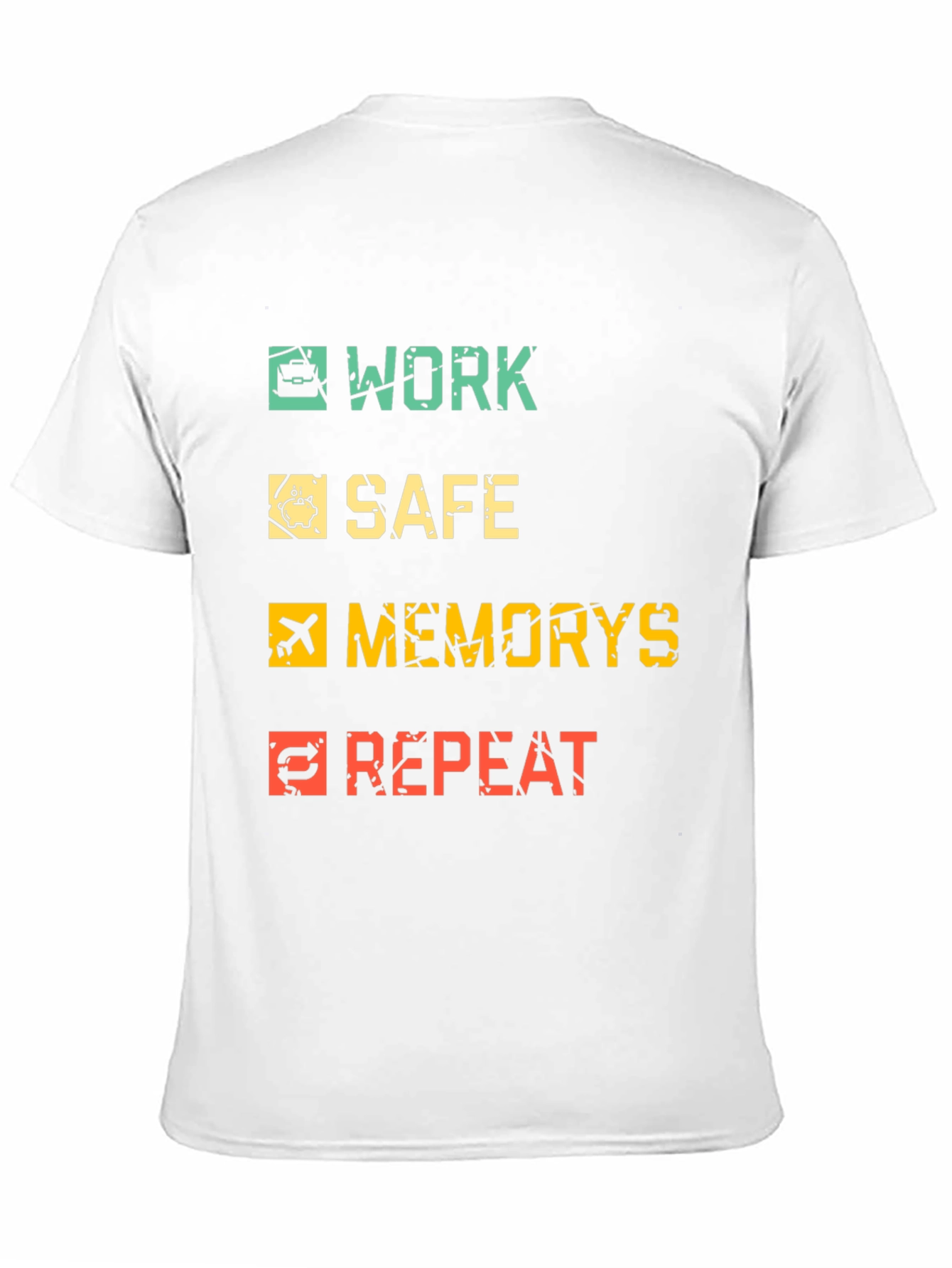 Work Safe Memories Repeat Black Graphic Tee