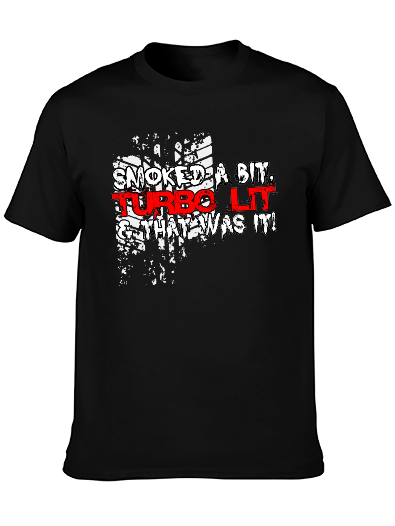 Turbo Lit Graphic Tee - Black Cotton Blend T-Shirt