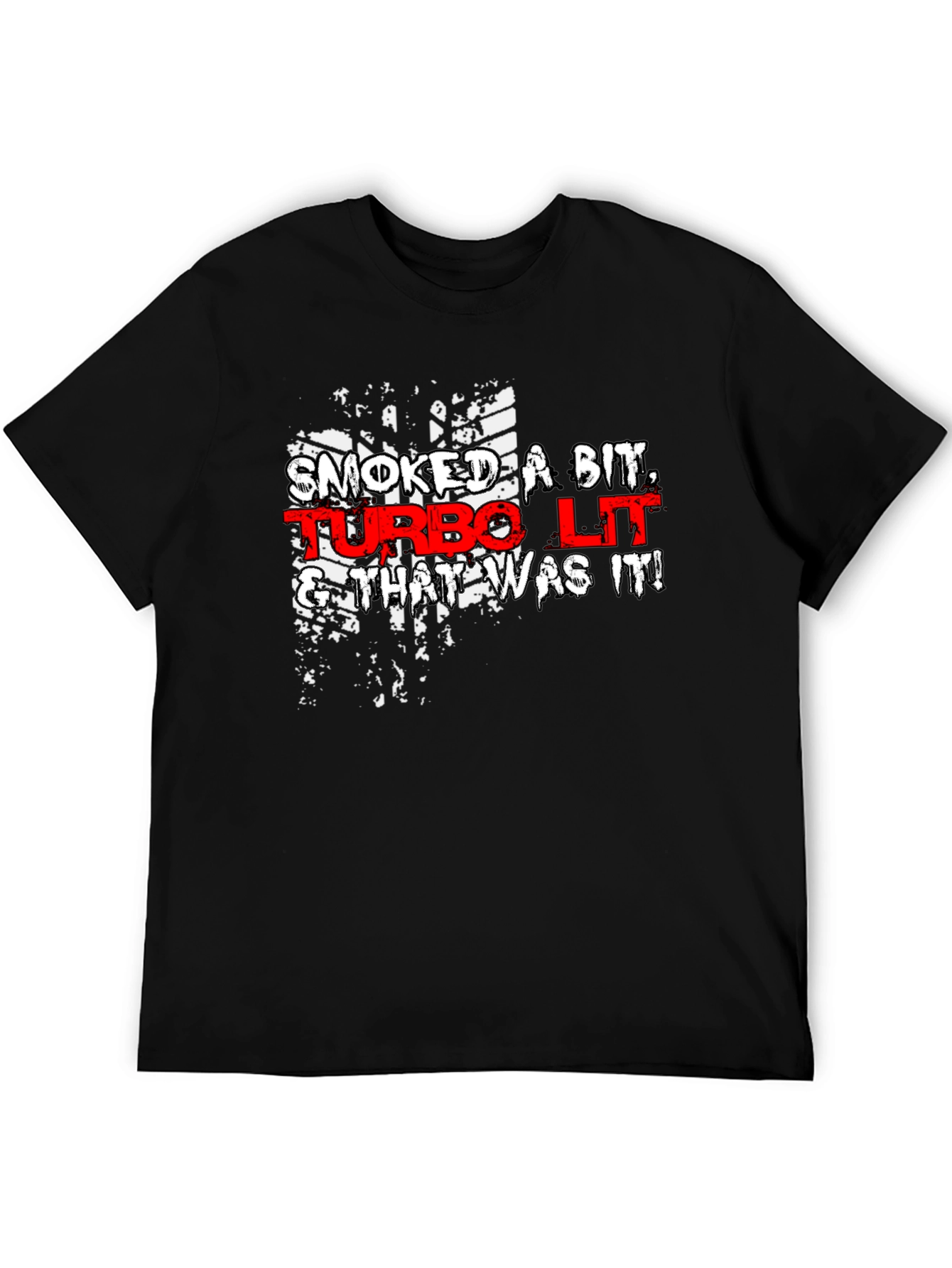 Turbo Lit Graphic Tee - Black Cotton Blend T-Shirt