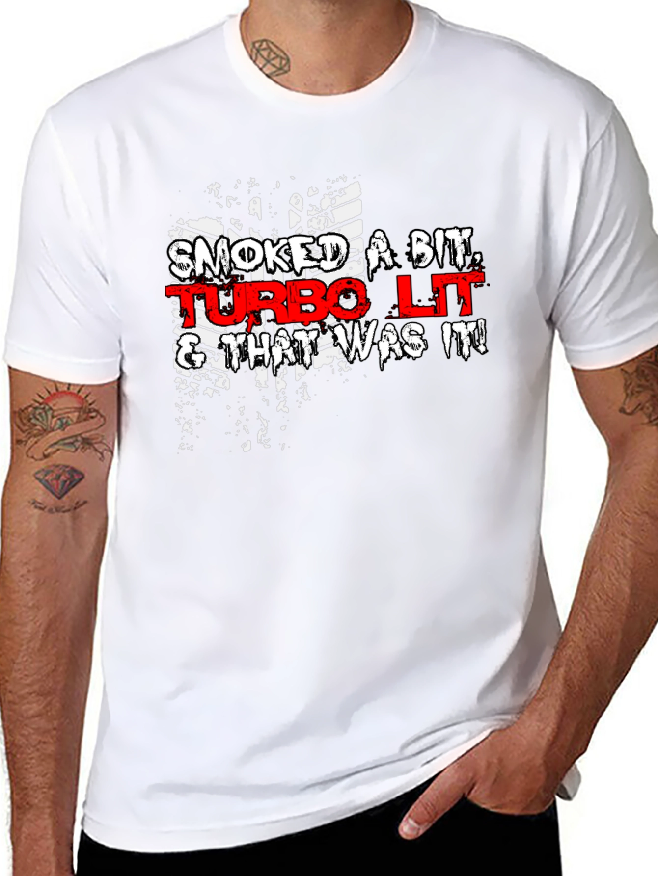 Turbo Lit Graphic Tee - Black Cotton Blend T-Shirt