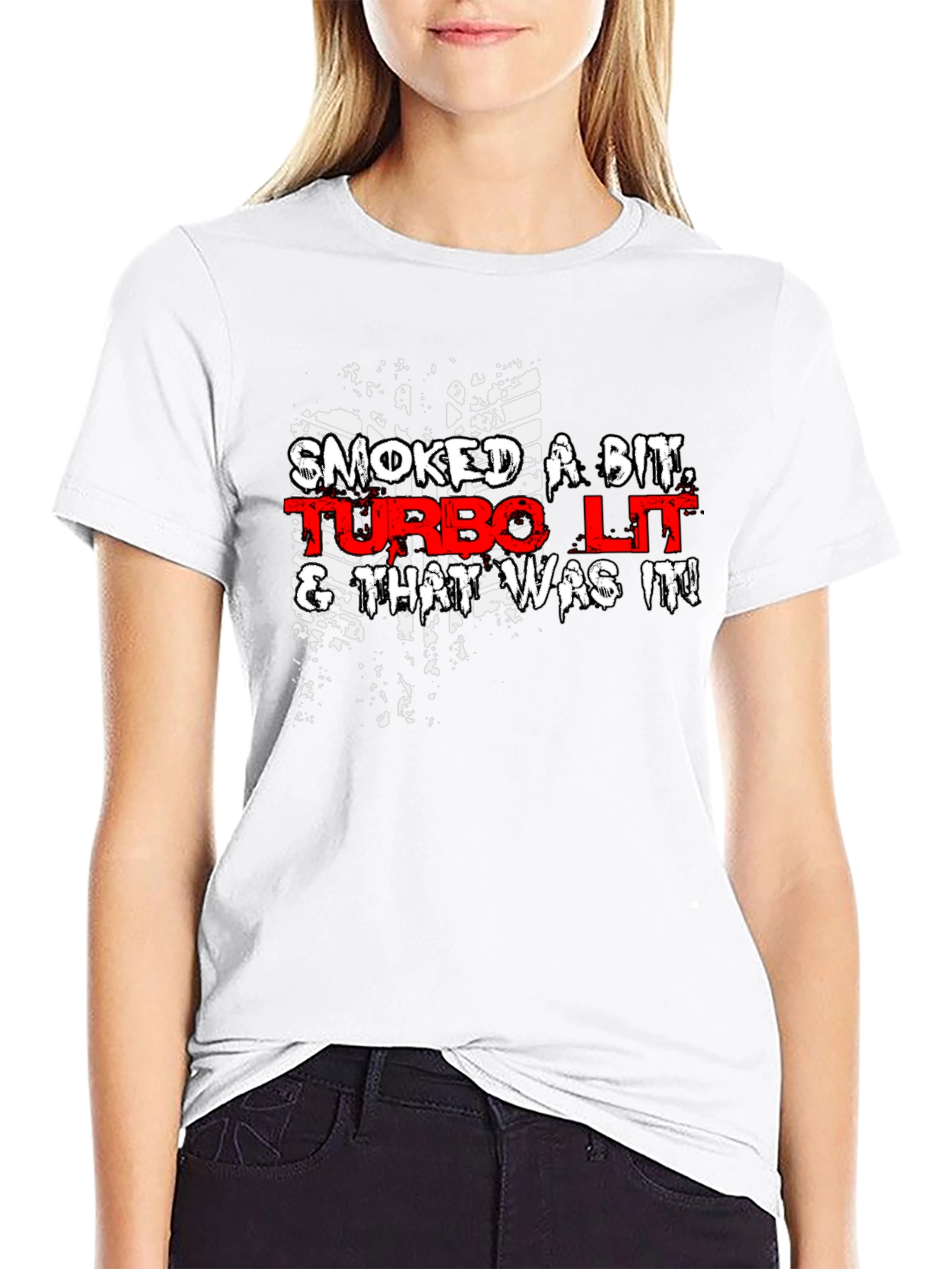Turbo Lit Graphic Tee - Black Cotton Blend T-Shirt
