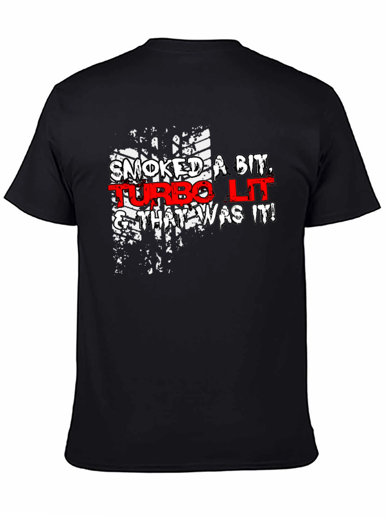 Turbo Lit Graphic Tee - Black Cotton Blend T-Shirt