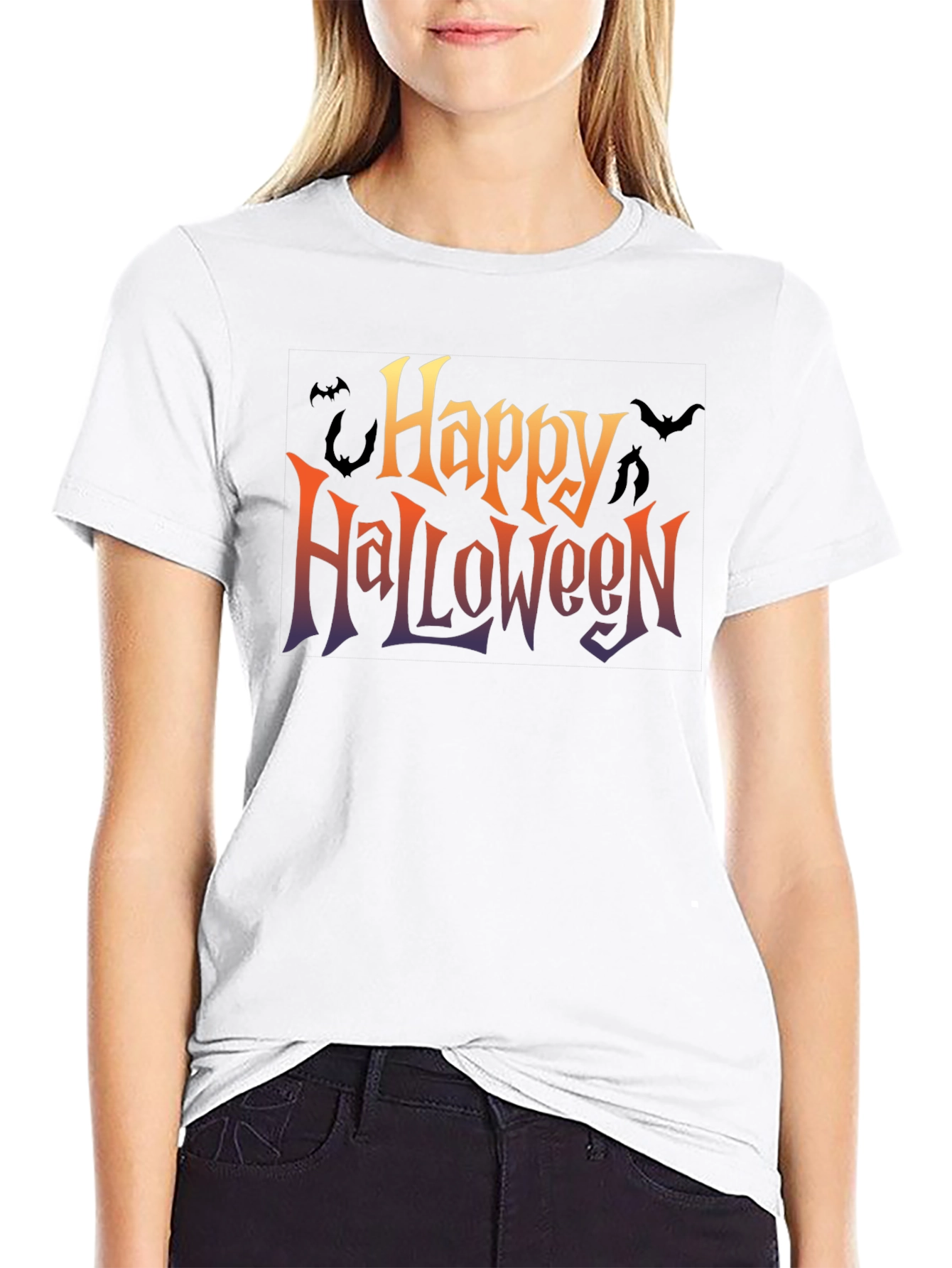 Happy Halloween Graphic Tee - Black