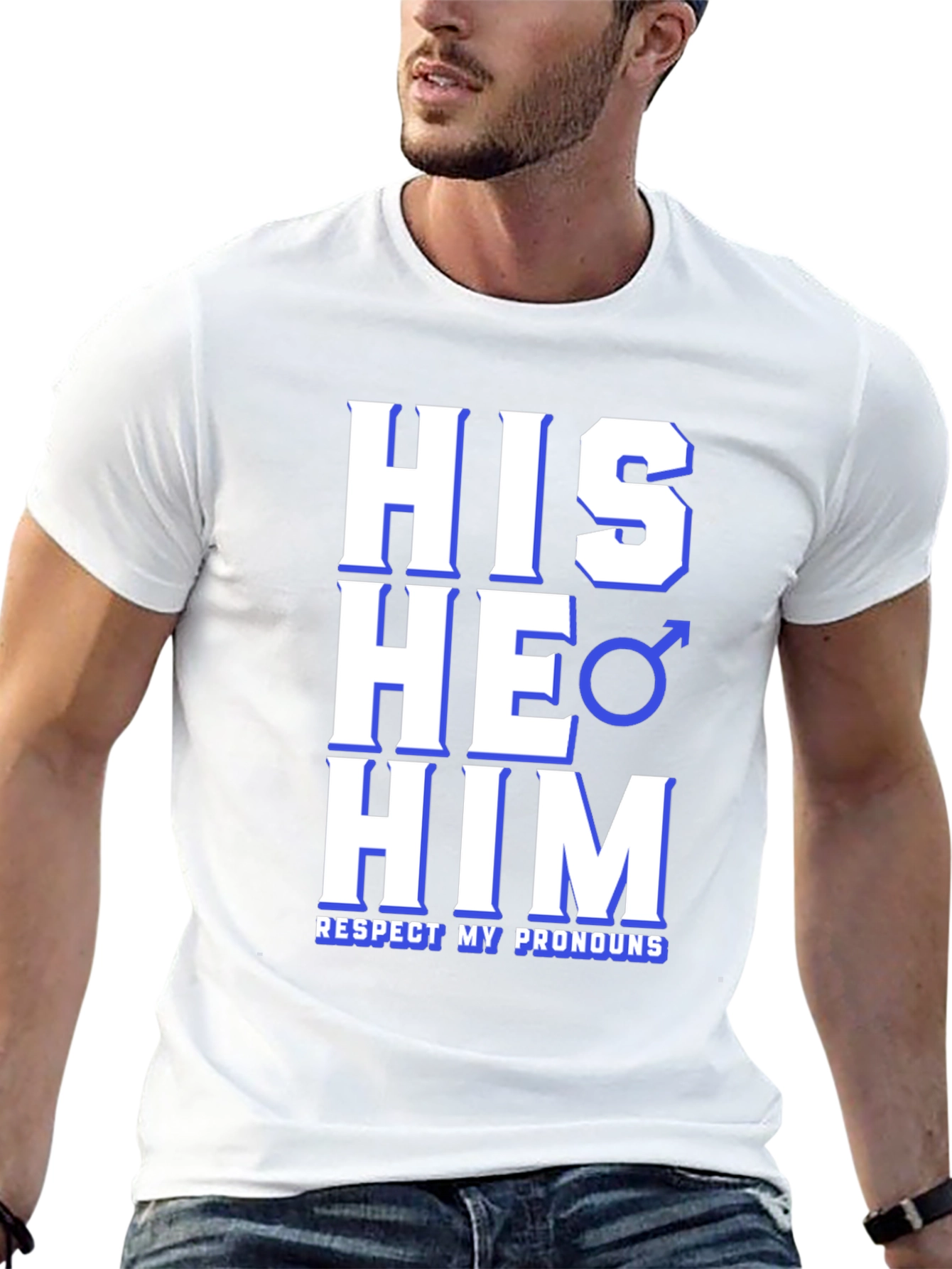 Respect My Pronouns T-Shirt - HIS HE HIM