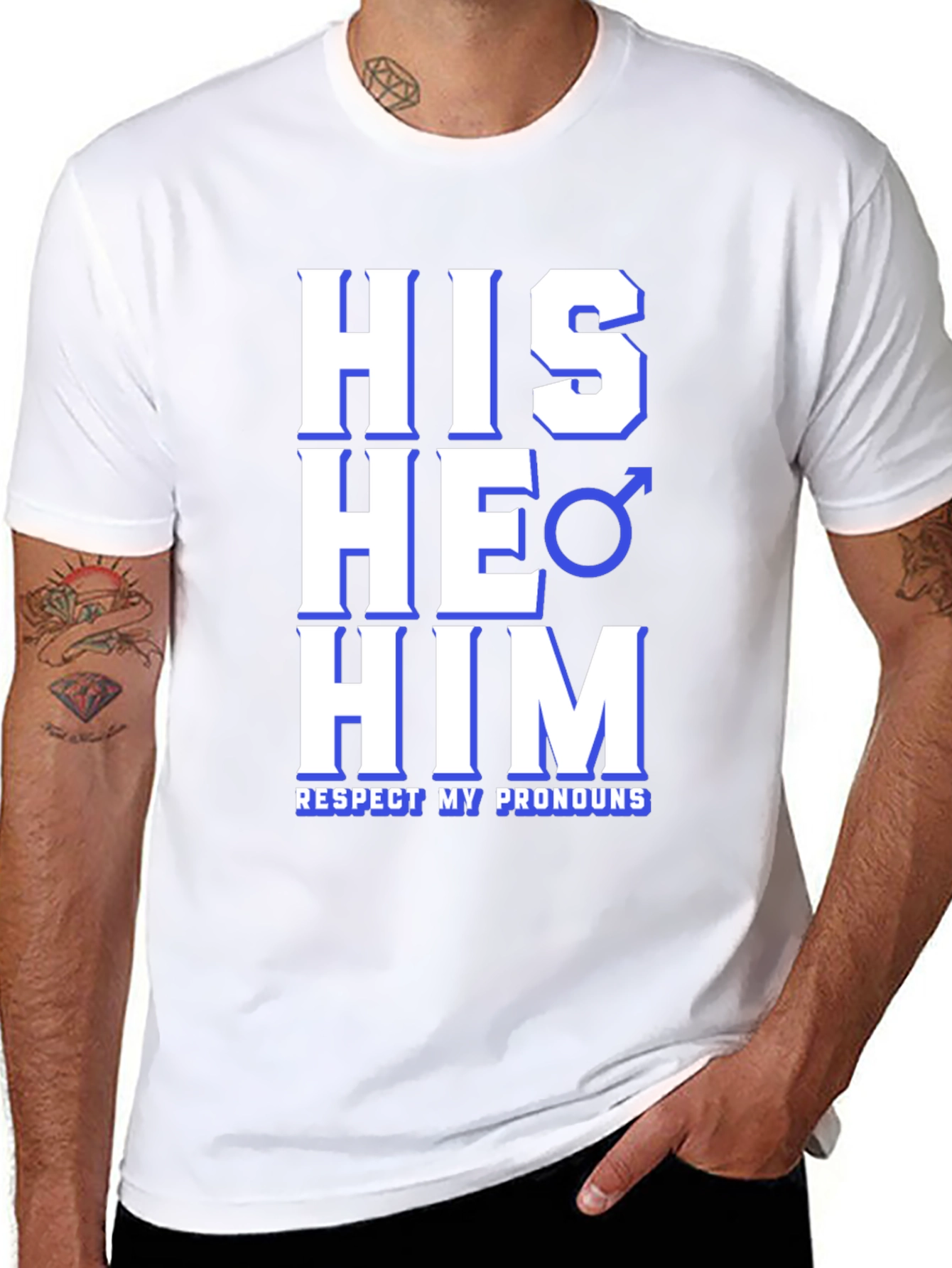 Respect My Pronouns T-Shirt - HIS HE HIM