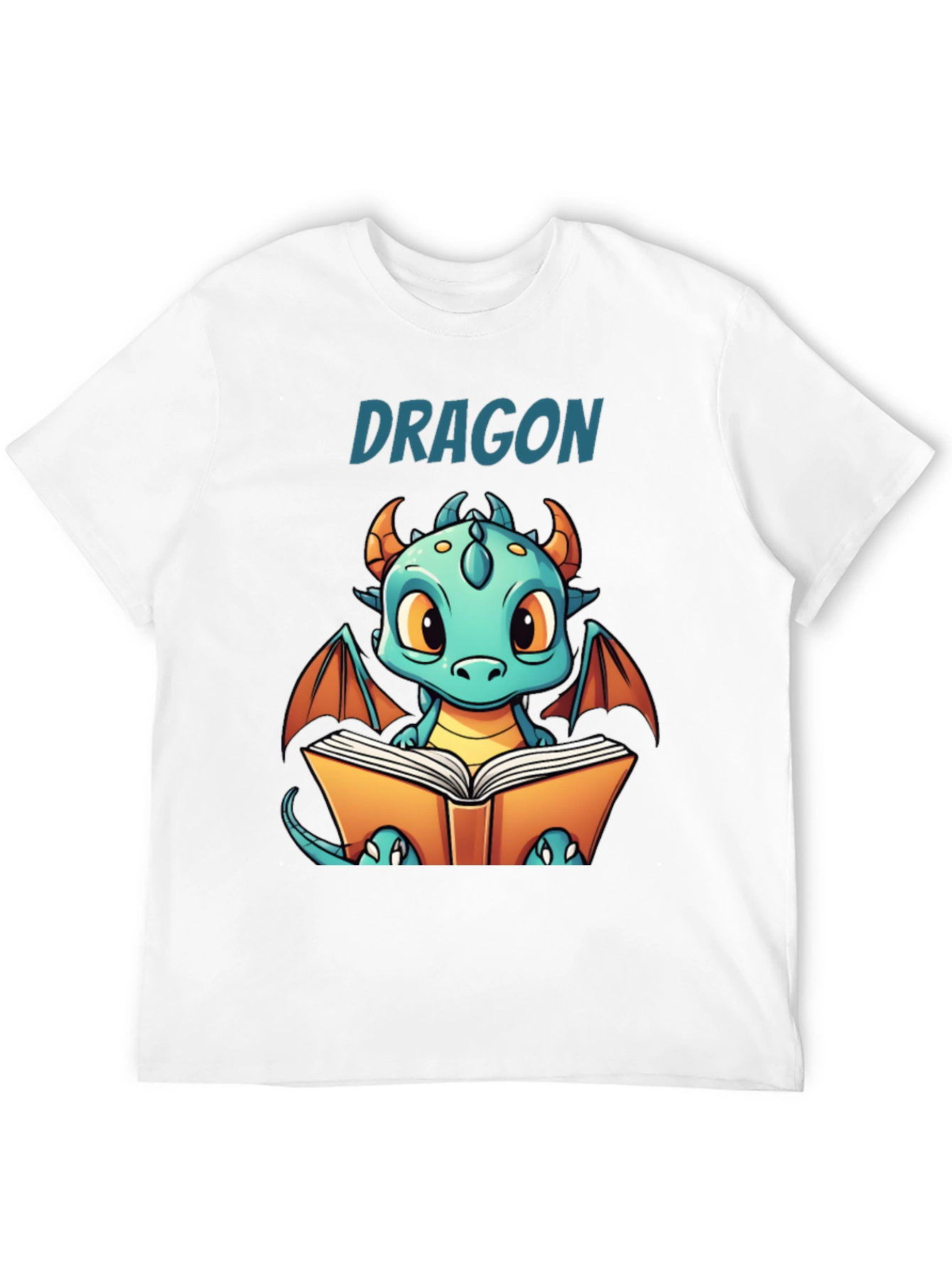Cute Dragon Reading T-Shirt - Book Lover Tee