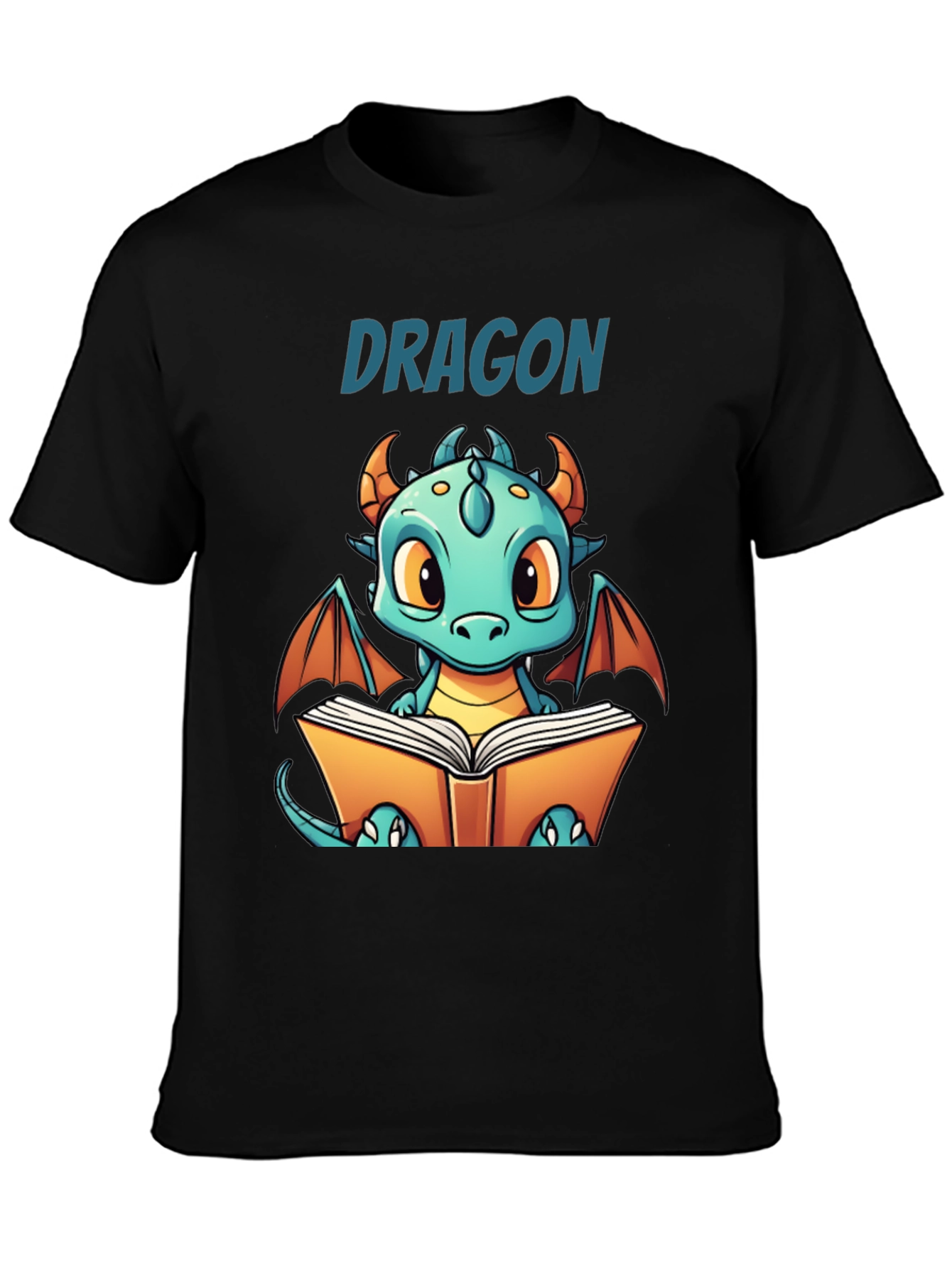 Cute Dragon Reading T-Shirt - Book Lover Tee
