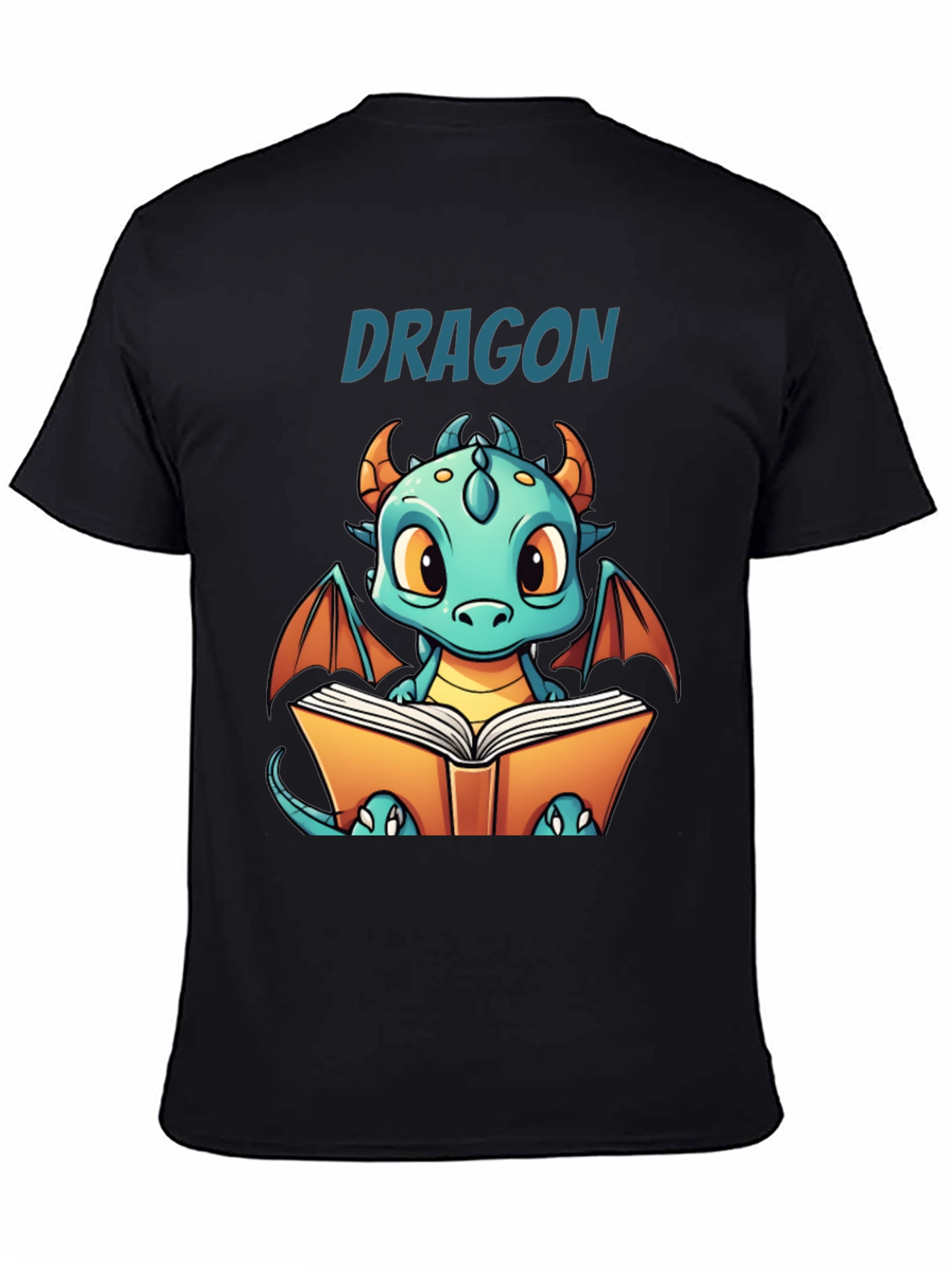 Cute Dragon Reading T-Shirt - Book Lover Tee