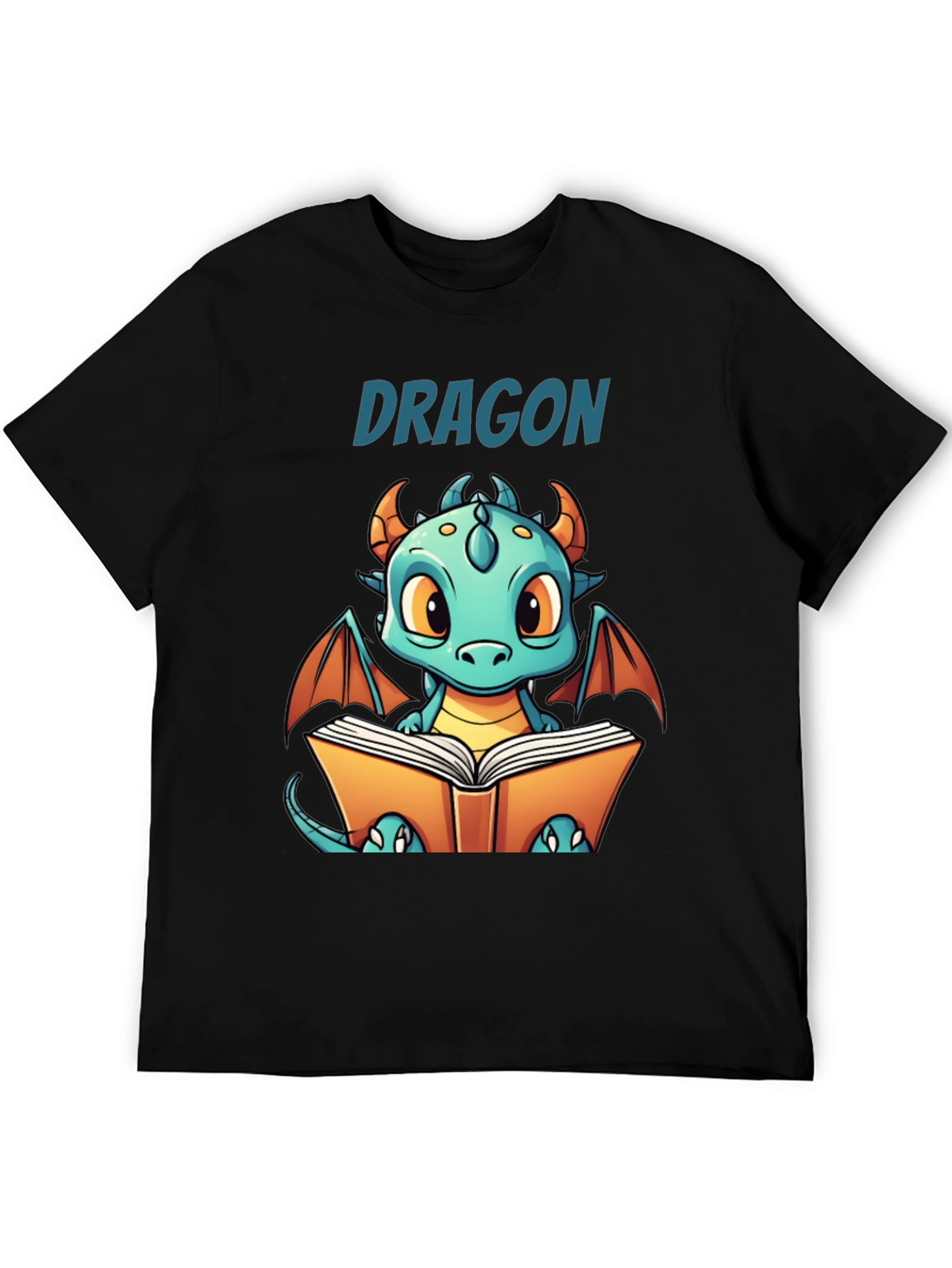 Cute Dragon Reading T-Shirt - Book Lover Tee
