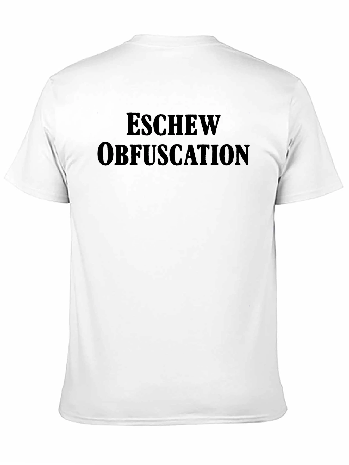 Eschew Obfuscation Black Graphic Tee