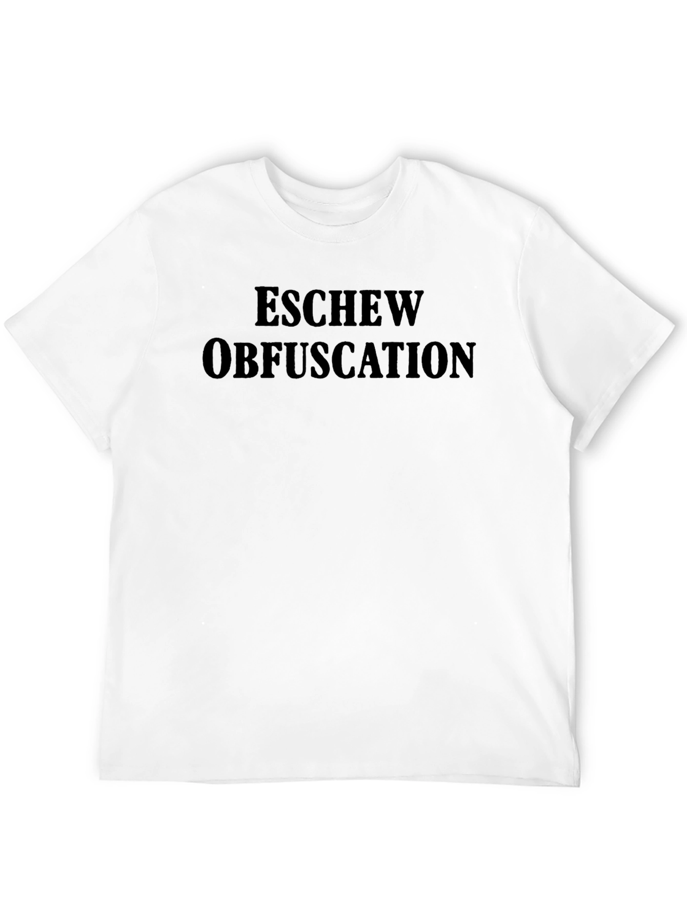 Eschew Obfuscation Black Graphic Tee