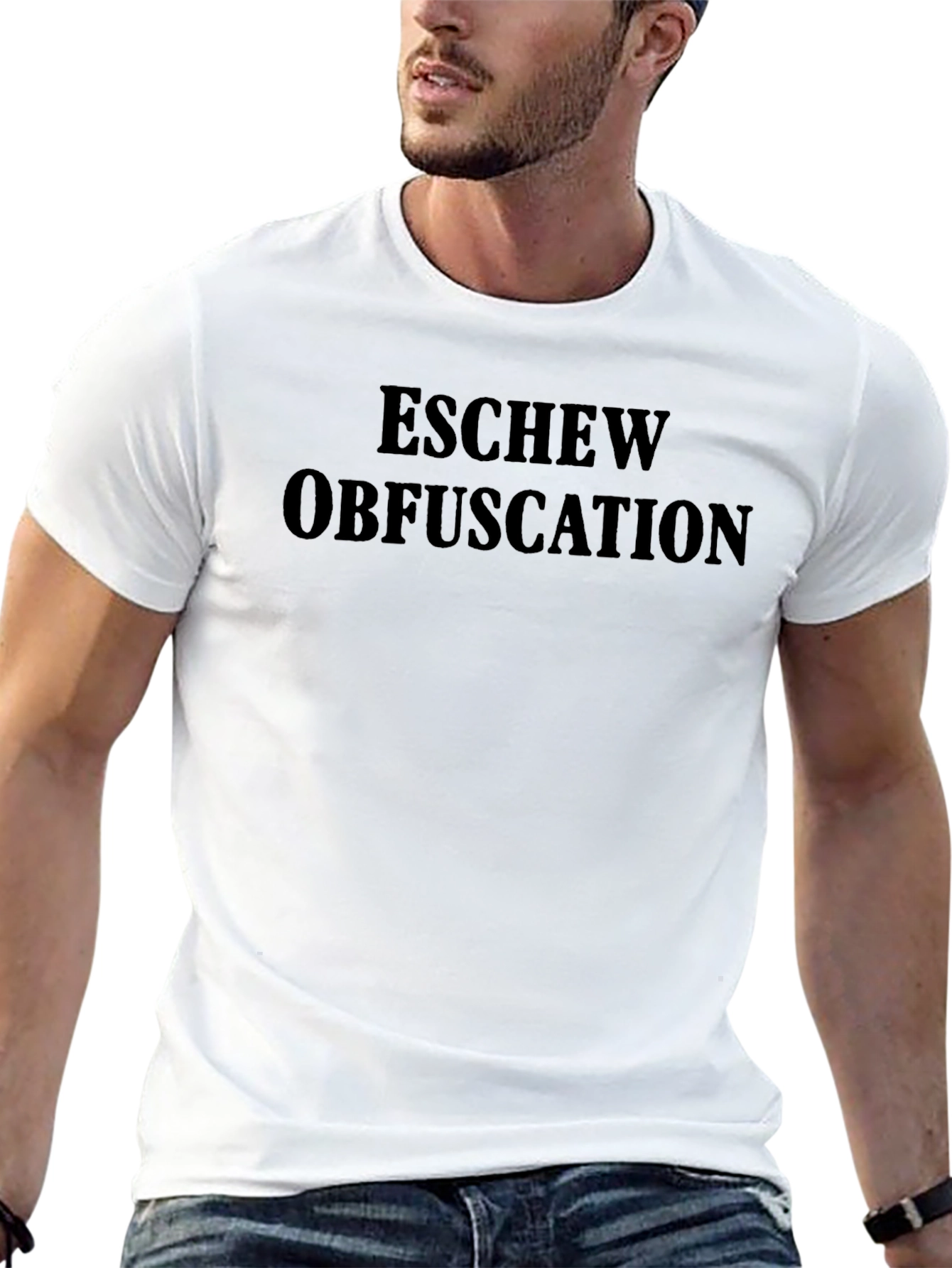 Eschew Obfuscation Black Graphic Tee