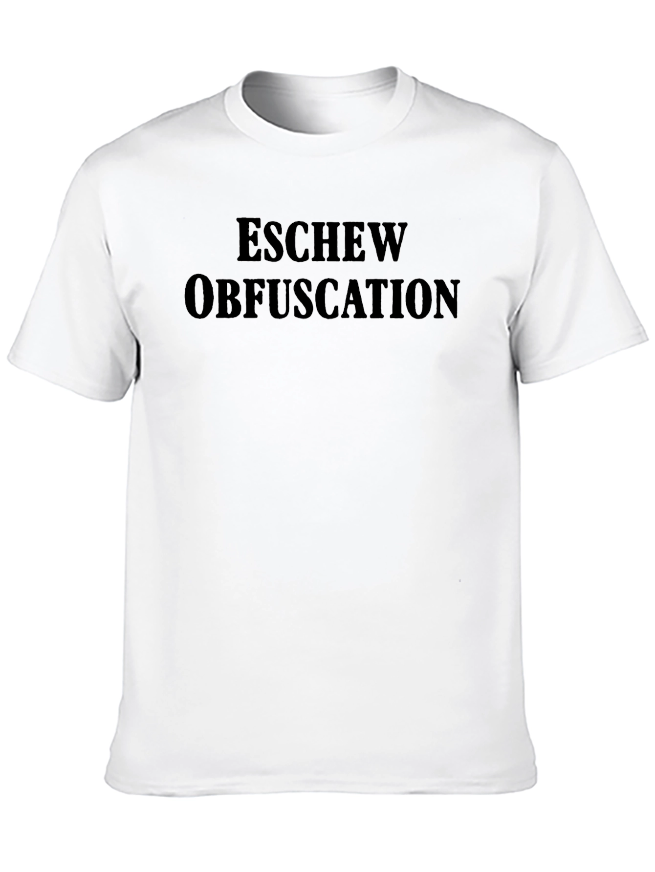 Eschew Obfuscation Black Graphic Tee