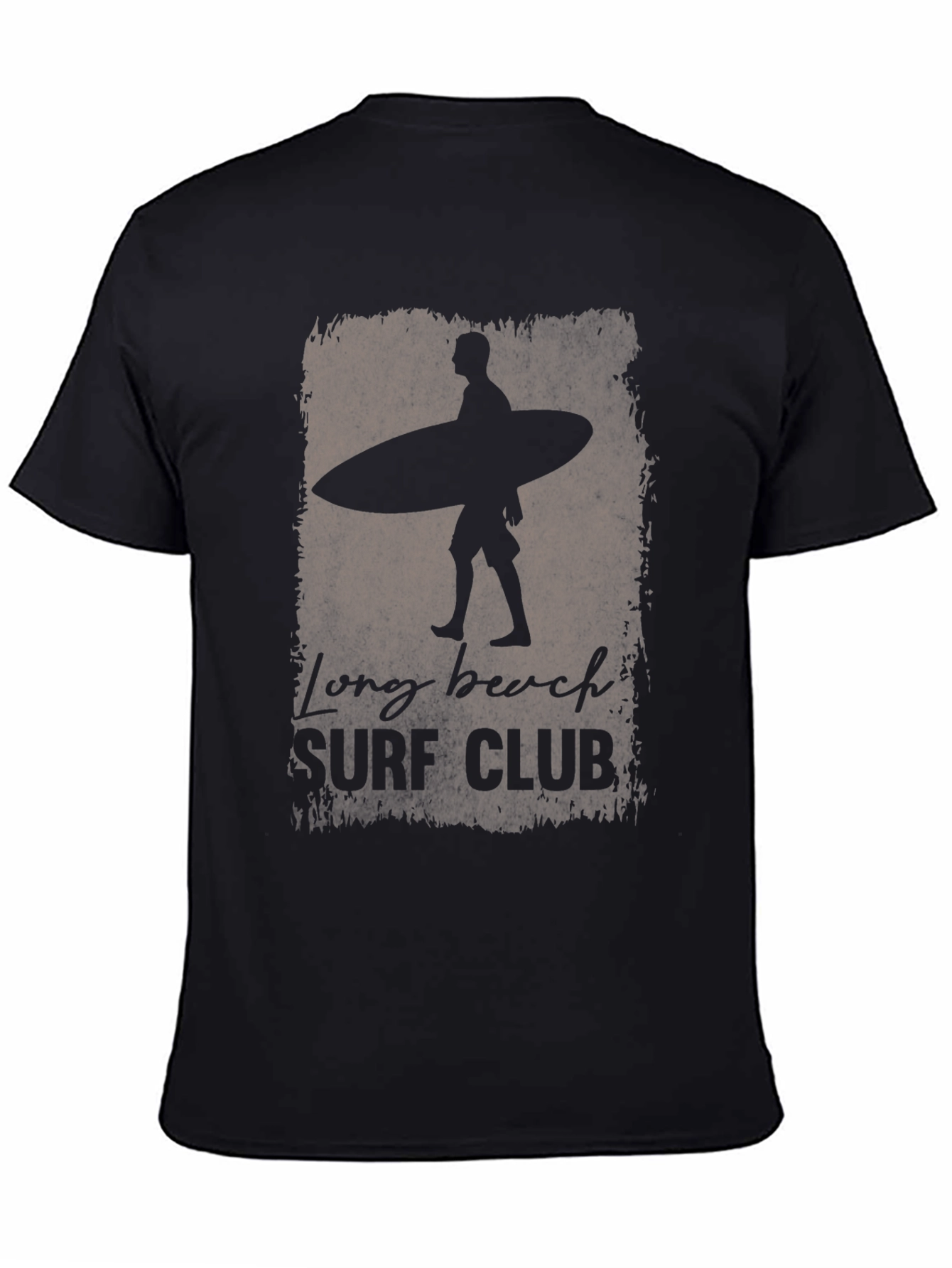 Long Beach Surf Club Black Graphic T-Shirt