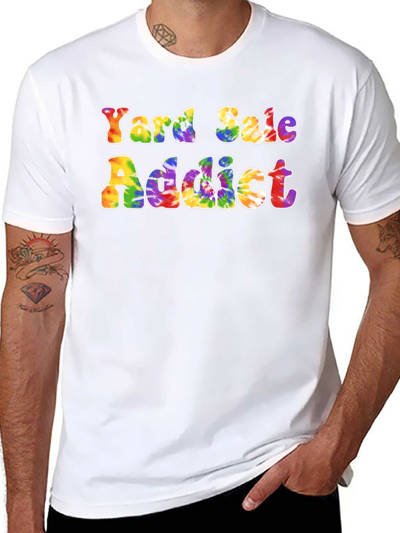 Yard Sale Addict Tie-Dye Graphic Tee