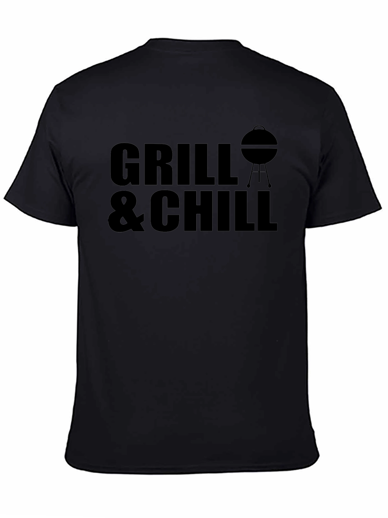Grill & Chill Black T-Shirt - BBQ Season Apparel