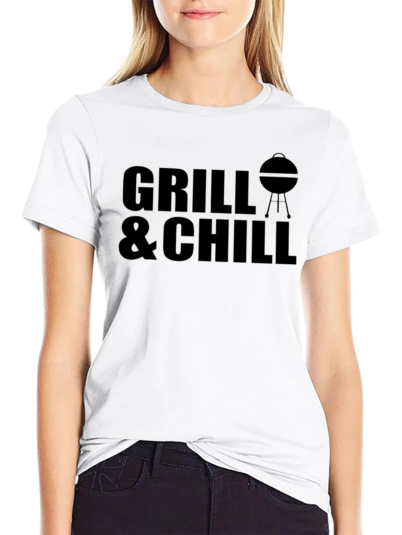 Grill & Chill Black T-Shirt - BBQ Season Apparel