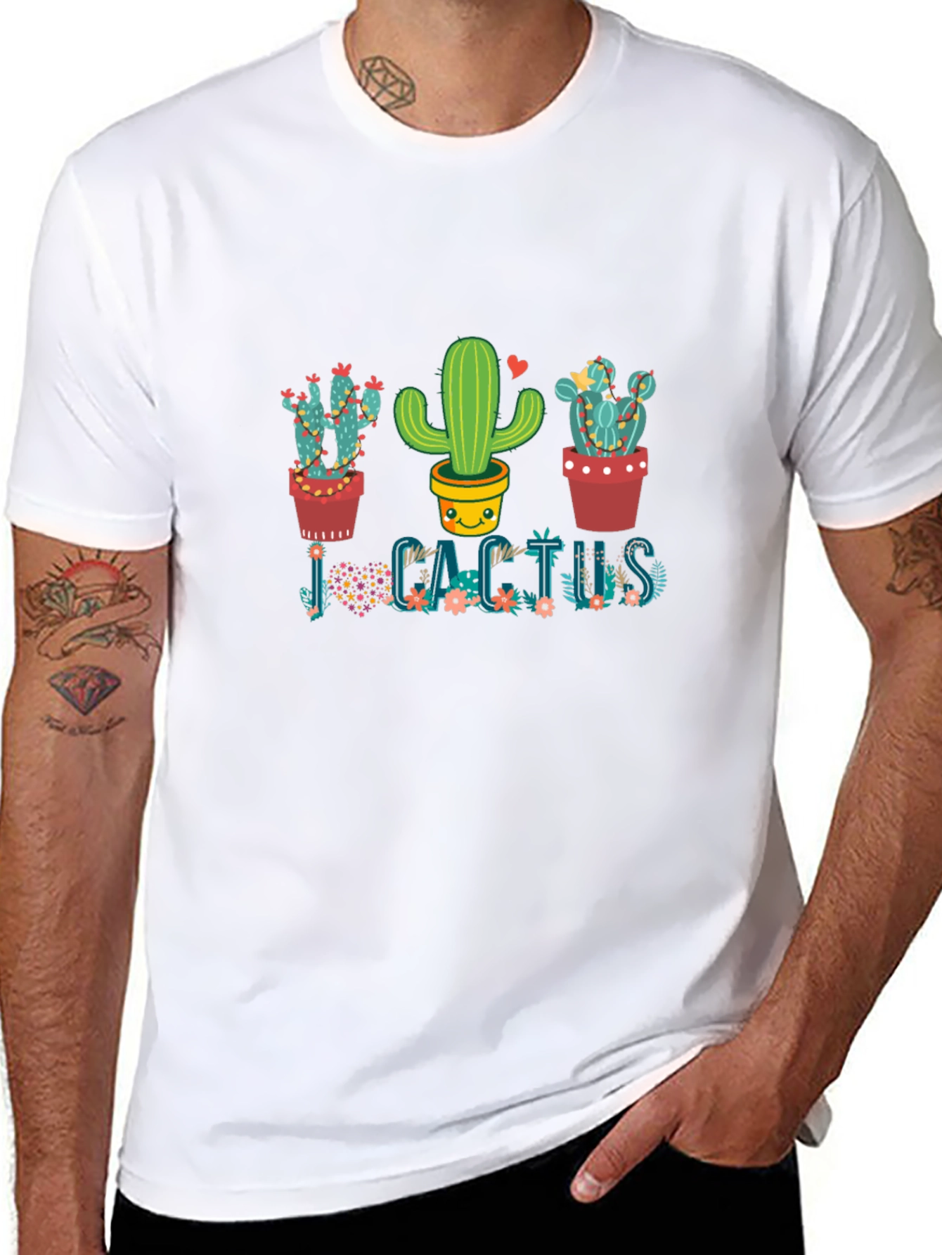 Cute Cactus Graphic T-Shirt