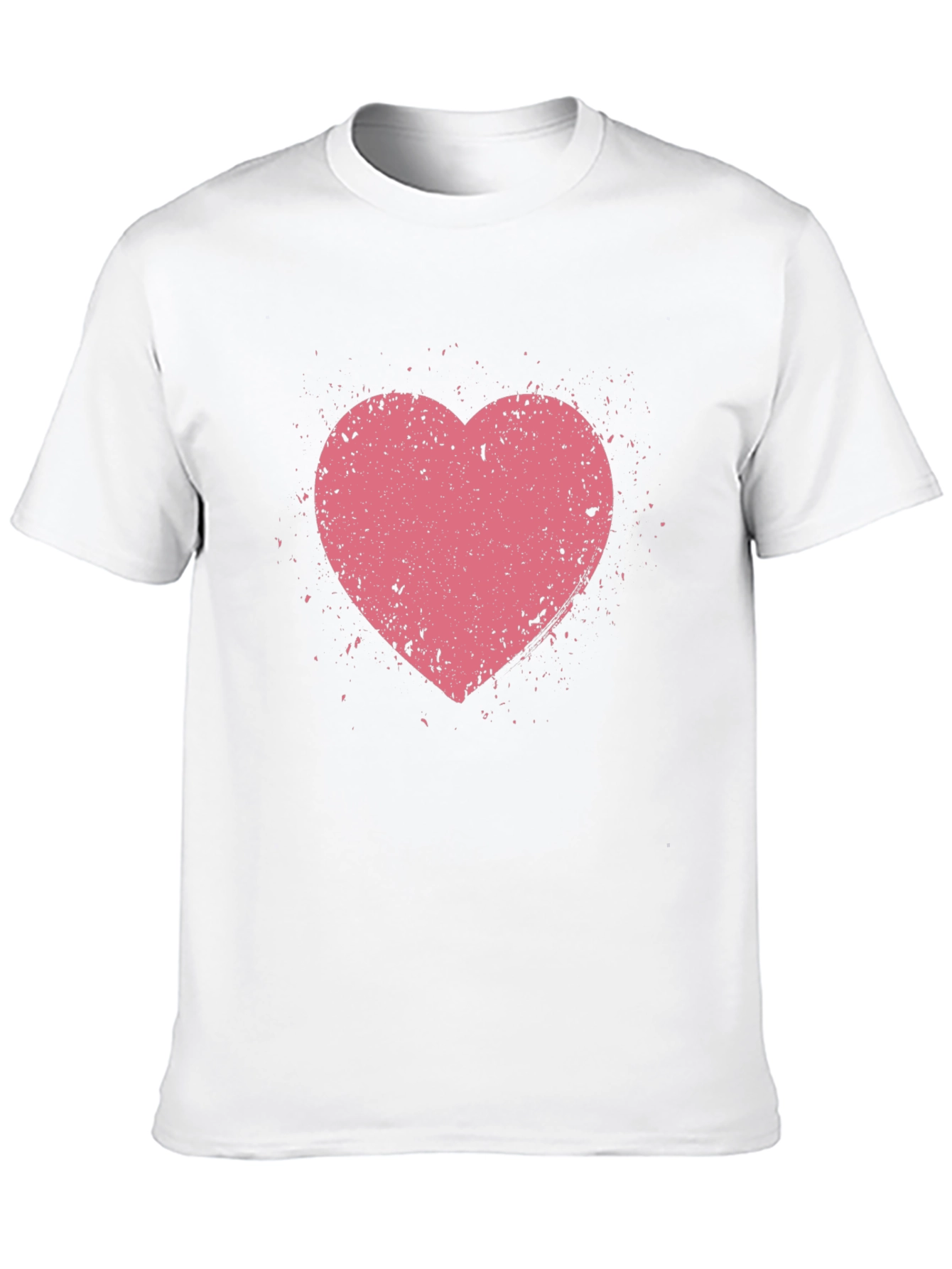 Distressed Heart Graphic Tee - Black Casual Shirt