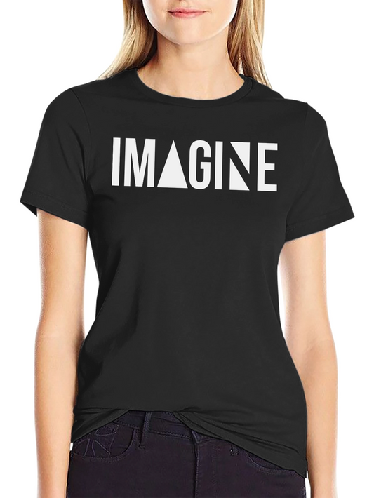 Imagine Graphic Tee - Black Cotton Blend