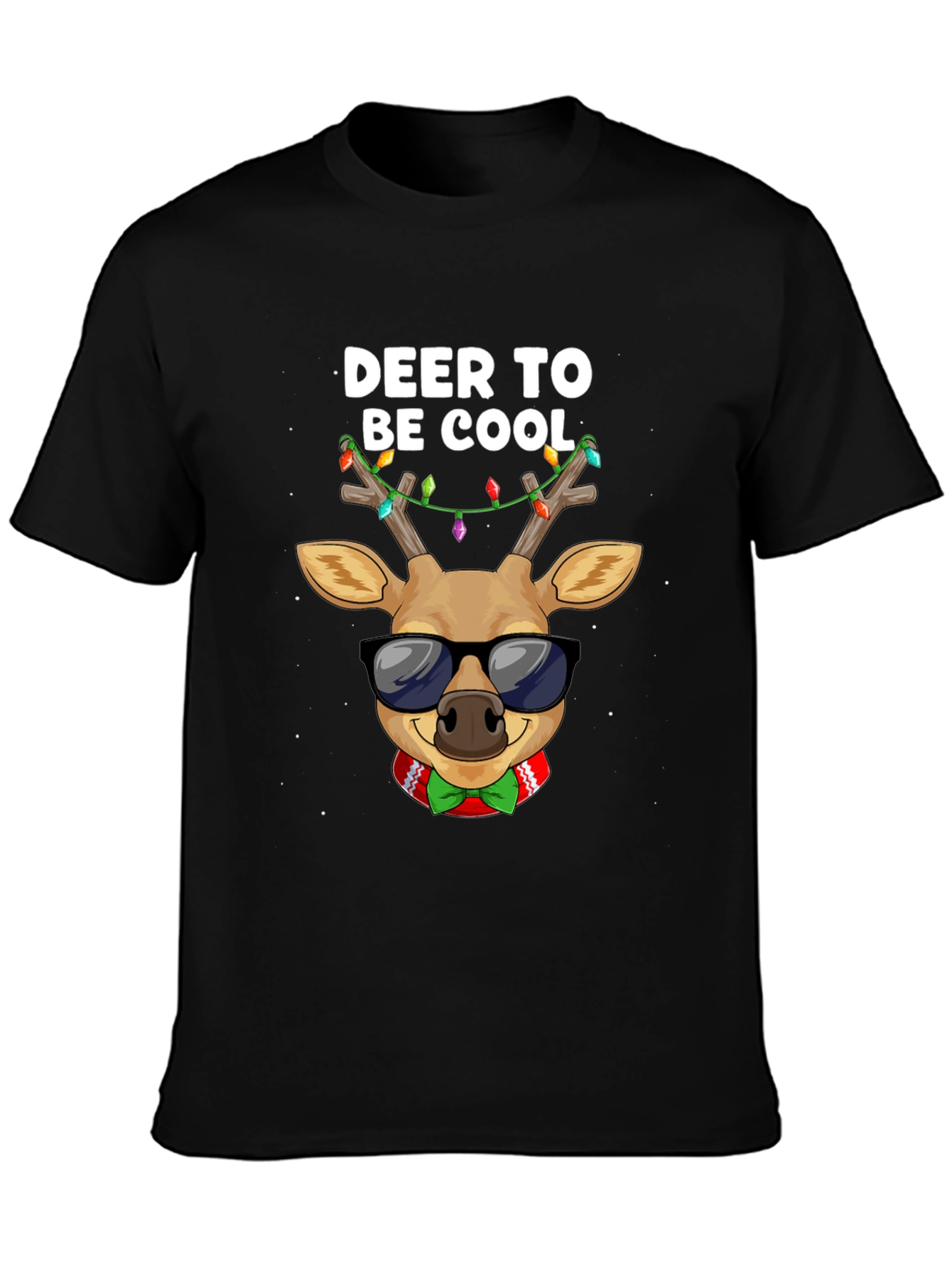 Cool Deer Christmas Graphic T-Shirt