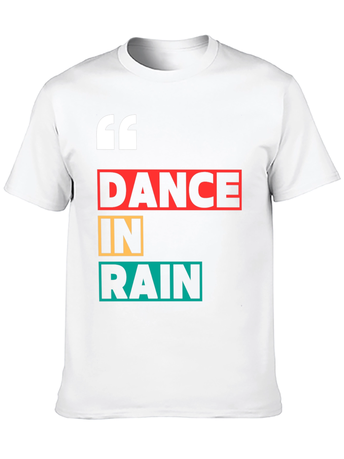 Dance in Rain Graphic Print Black T-Shirt